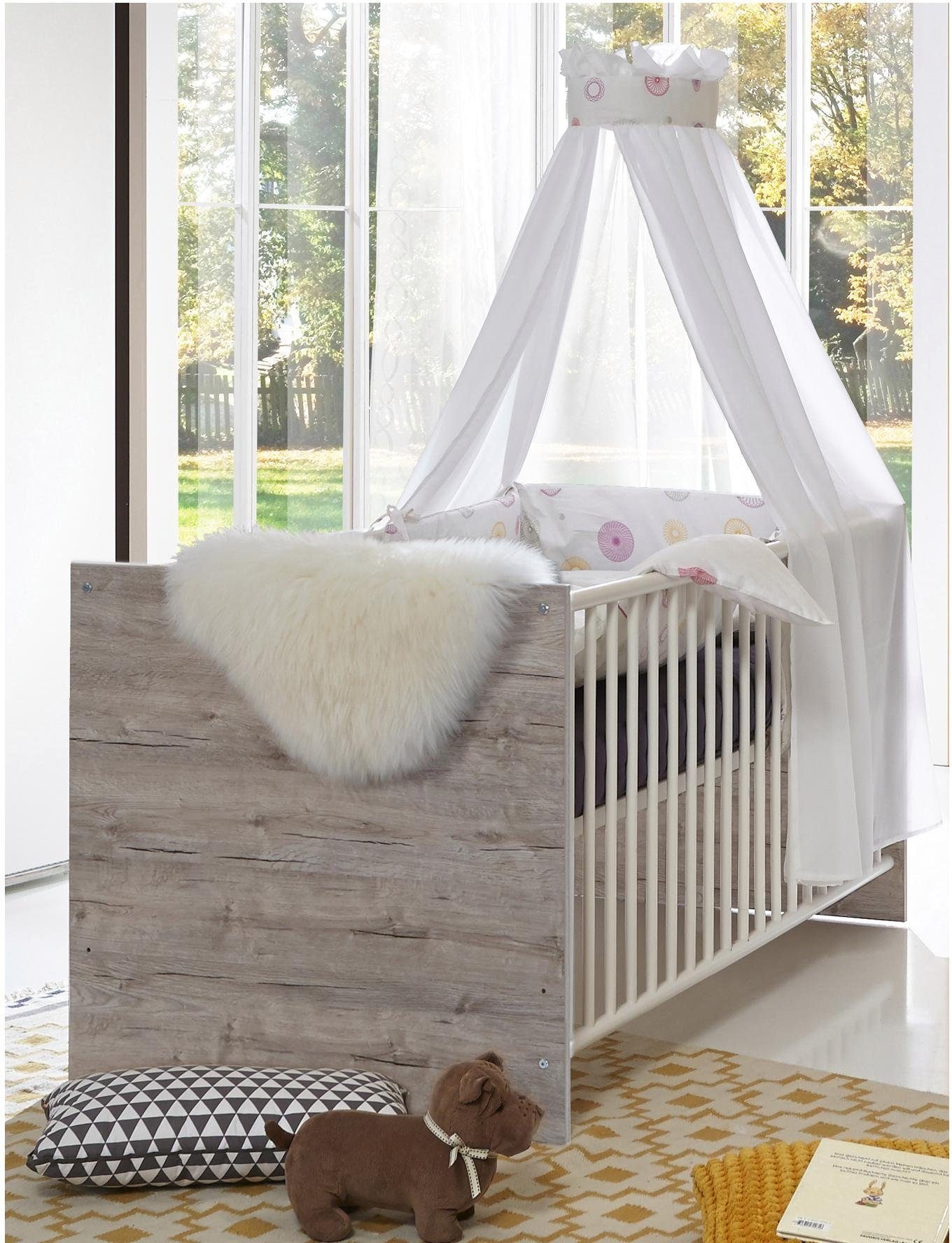 arthur berndt Babyzimmer-Komplettset »Franzi«, (Set, Regal, Germany; 4 ♕ bei Kinderbett, Kinderbett, Wickelkommode), und St., Schrank Schrank, Regal, Wickelkommode in Made mit