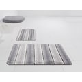 Home affaire Badematte »Stripes«, Höhe 7 mm, besonders weich durch Mikrofaser, Badematten auch als 3 teiliges Set erhältlich