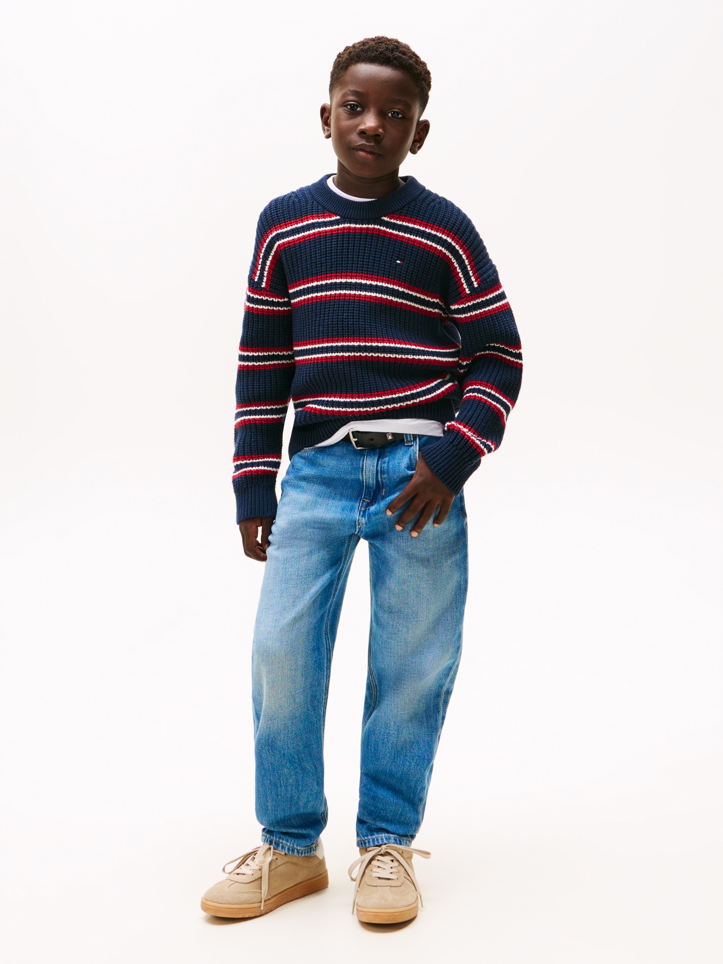 Tommy Hilfiger Strickpullover »HALF CARDIGAN C-NECK SWEATER« Kinder bis 16 Jahre