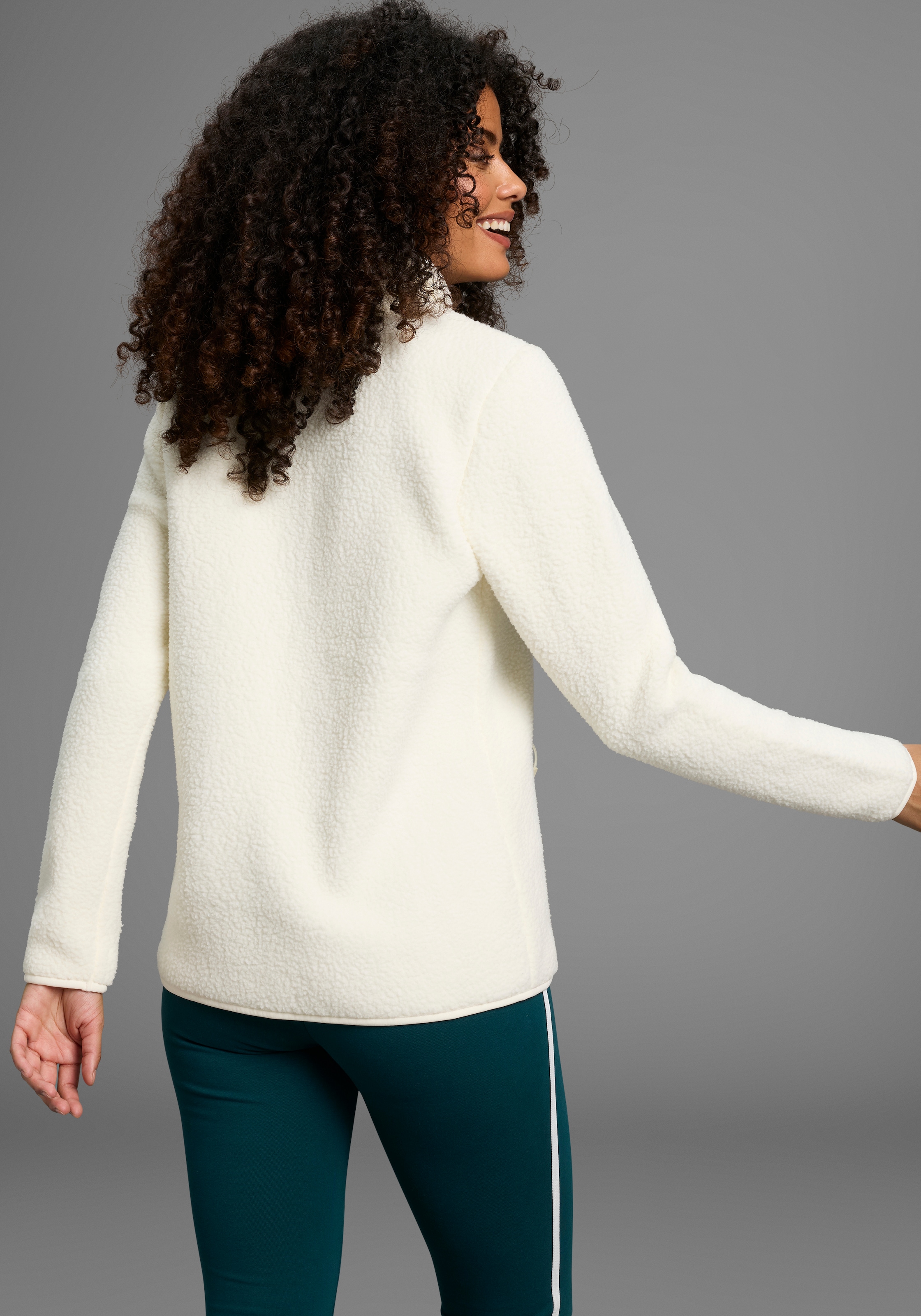 Polarino Fleecejacke, aus Teddy-Fleece, Übergangsjacke