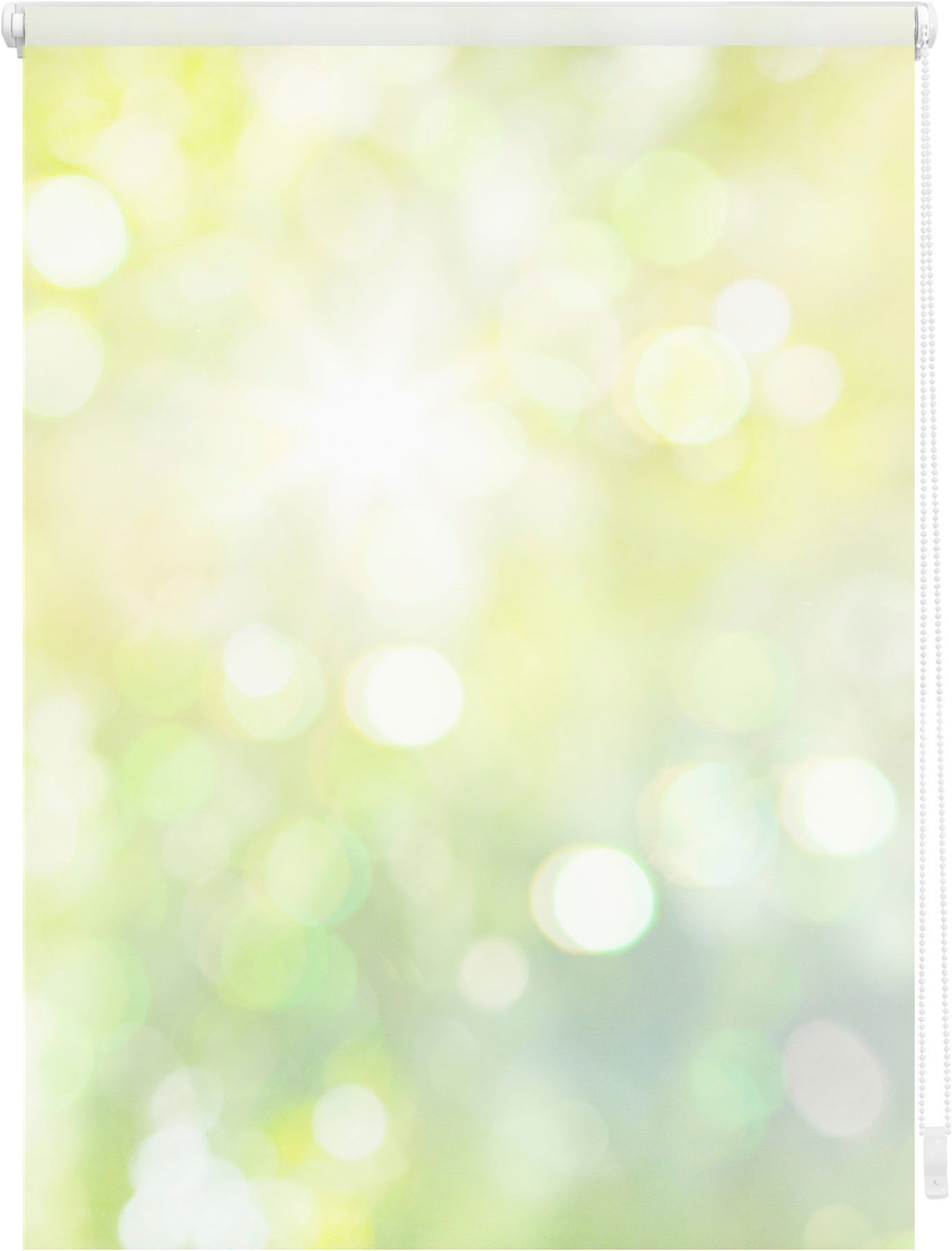 LICHTBLICK ORIGINAL Seitenzugrollo »Rollo Klemmfix, ohne Bohren, Verdunkelung, Lichtspiel - Grün Gelb« verdunkelnd Verdunkelung | energiesparend freihängend