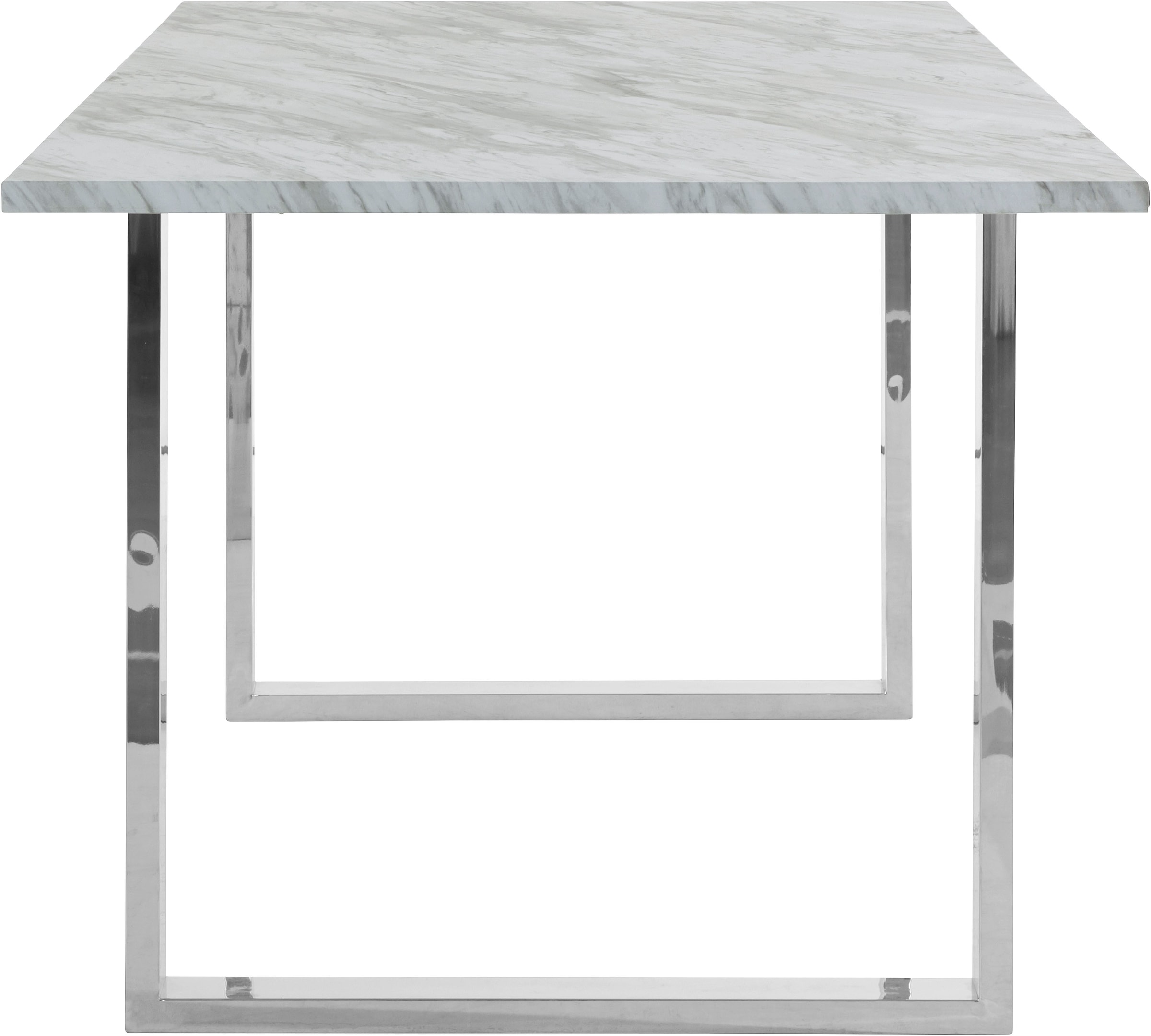 Leonique Esstisch »Cevennen«, (1 St.), Tischplatte MDF in Marmor Optik, Gestell aus Metall, 120 oder 160 cm