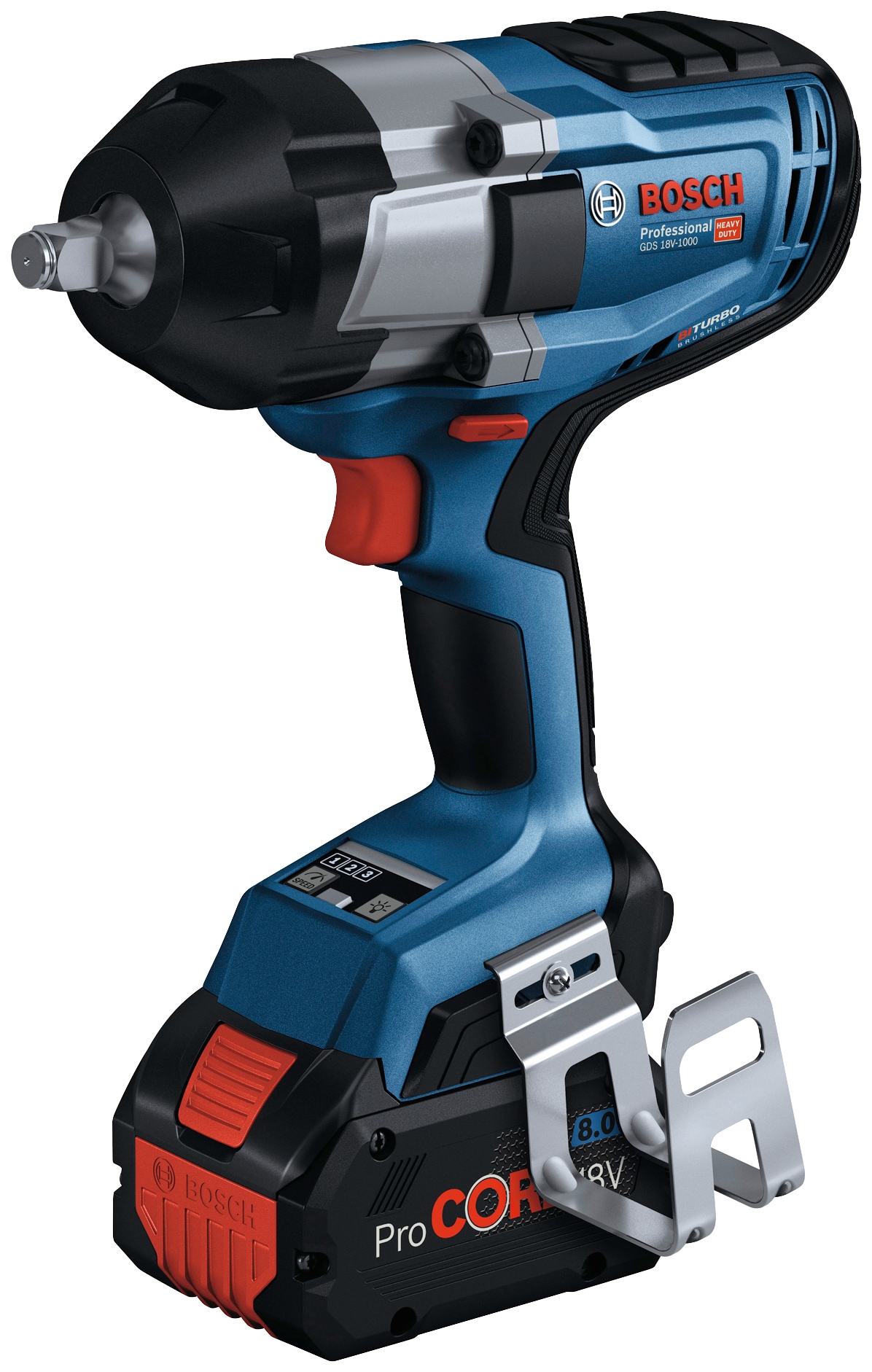 Bosch Professional Akku-Drehschlagschrauber »GDS 18V-1000 Professional«, (Set), mit L-BOXX, 2x18V/5,5 Ah Akku und Ladegerät