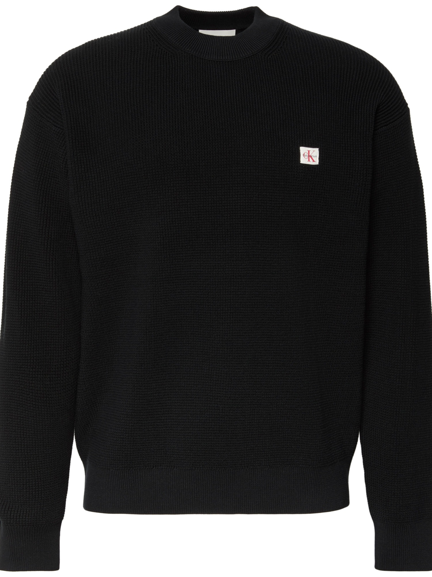 Calvin Klein Jeans Rundhalspullover »LS EZ COTTON WAFFLE CRWNK SWTR 9« Rundhalsausschnitt, regular fit