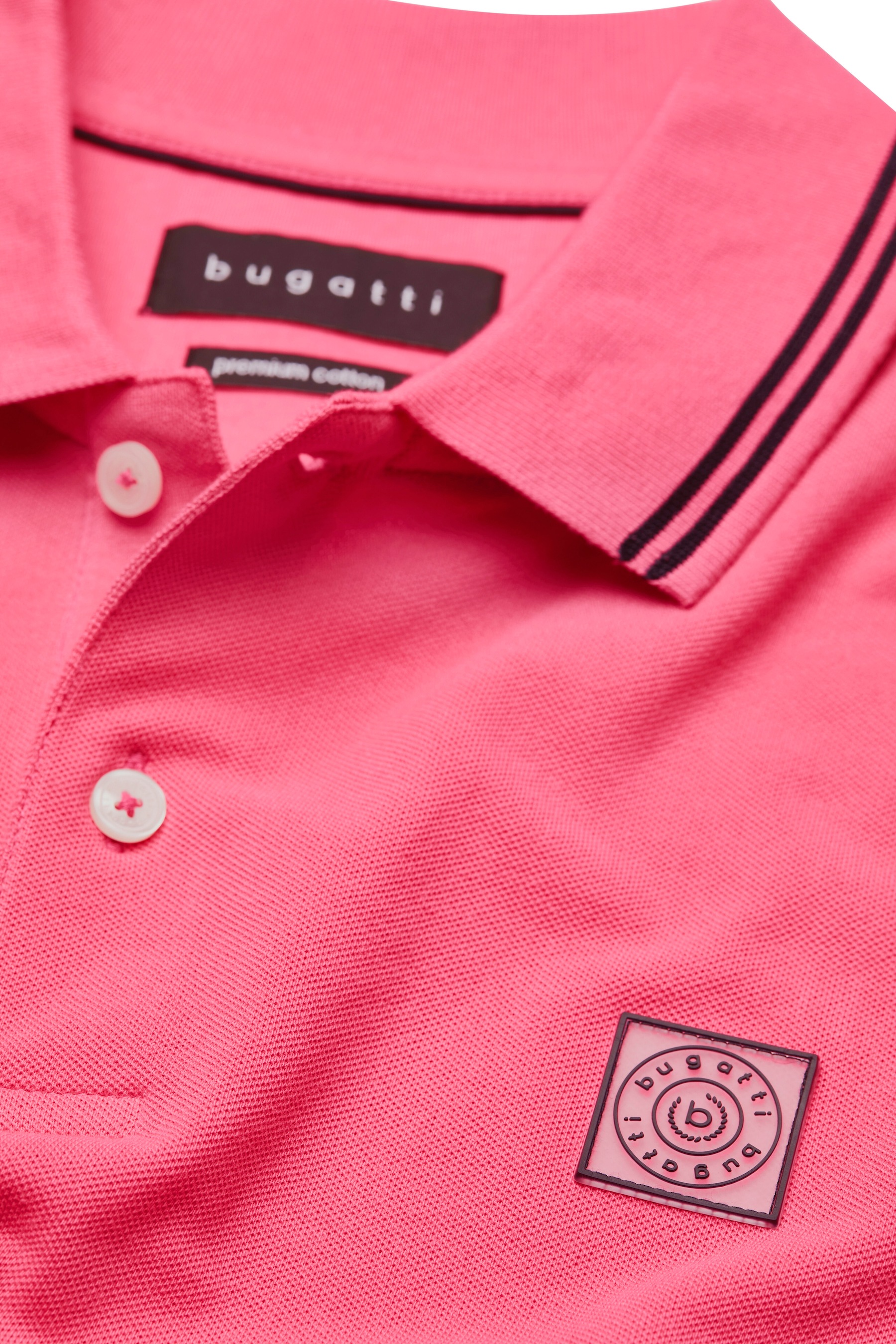 bugatti Poloshirt, mit Kontraststreifen