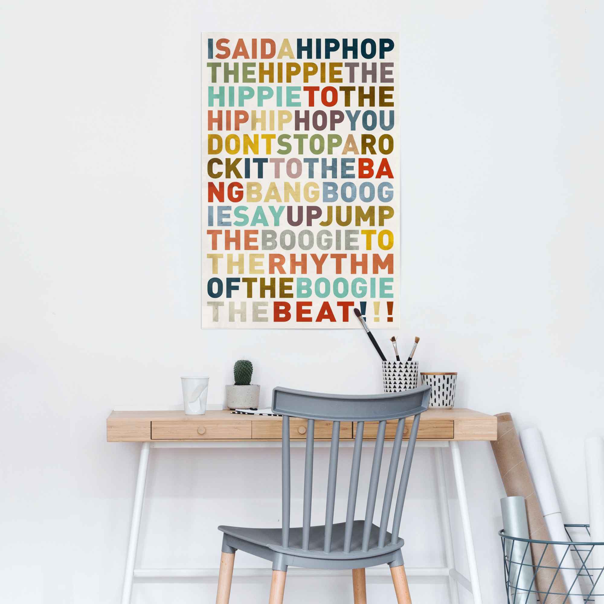 Reinders! Poster »Poster I said a HipHop Farbig - Hip-Hop - Songtext - Musik«, Musiker, (1 St.)