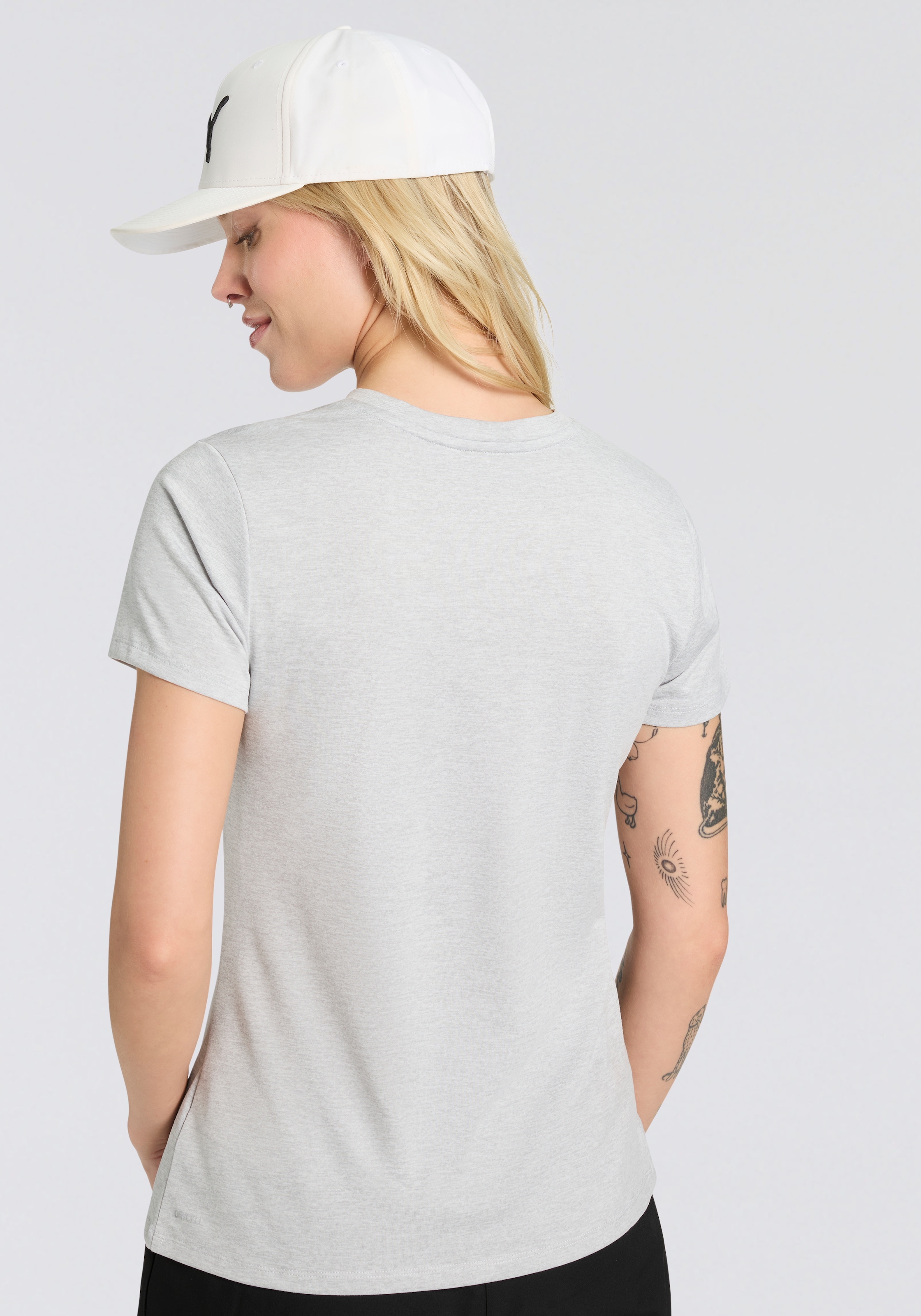 PUMA Trainingsshirt »W TAD ESSENTIAL HEATHER LOGO TEE«