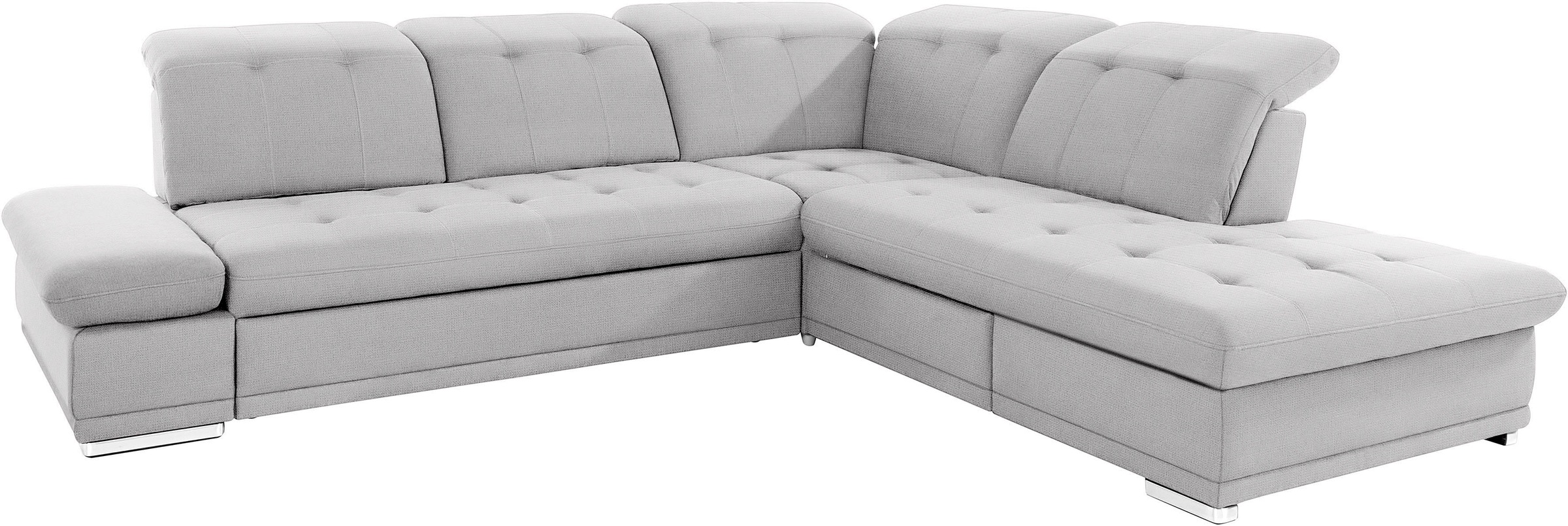 COTTA Ecksofa »Holiday L-Form mit Sitztiefen-, Armteil- und Kopfteilverstellung«, wahlweise mit Bettfunktion inkl. Bettkasten