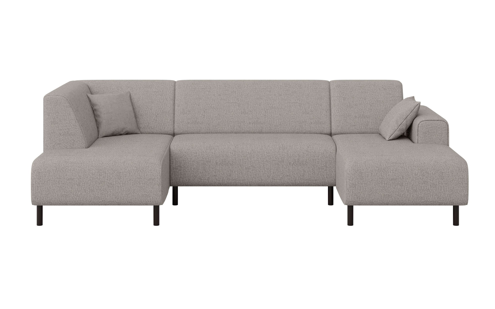 Home affaire Wohnlandschaft »ARROS U-Form mit Wellenunterfederung, Maße B/T/H: 300/163/81 cm«, incl. Zierkissen, mit Recamiere links/rechts bestellbar, auch in Cord