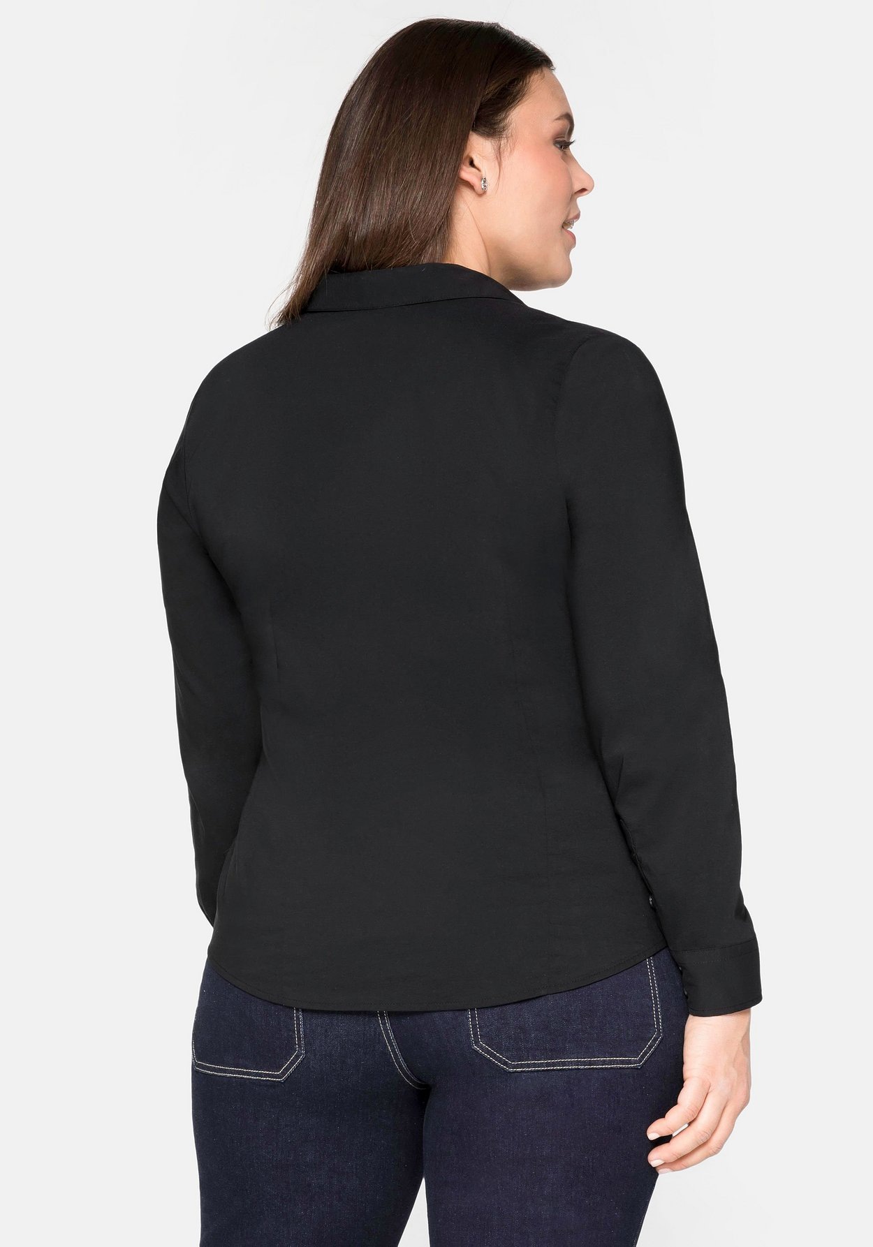 Sheego Hemdbluse »Bluse mit Stretch-Anteil«