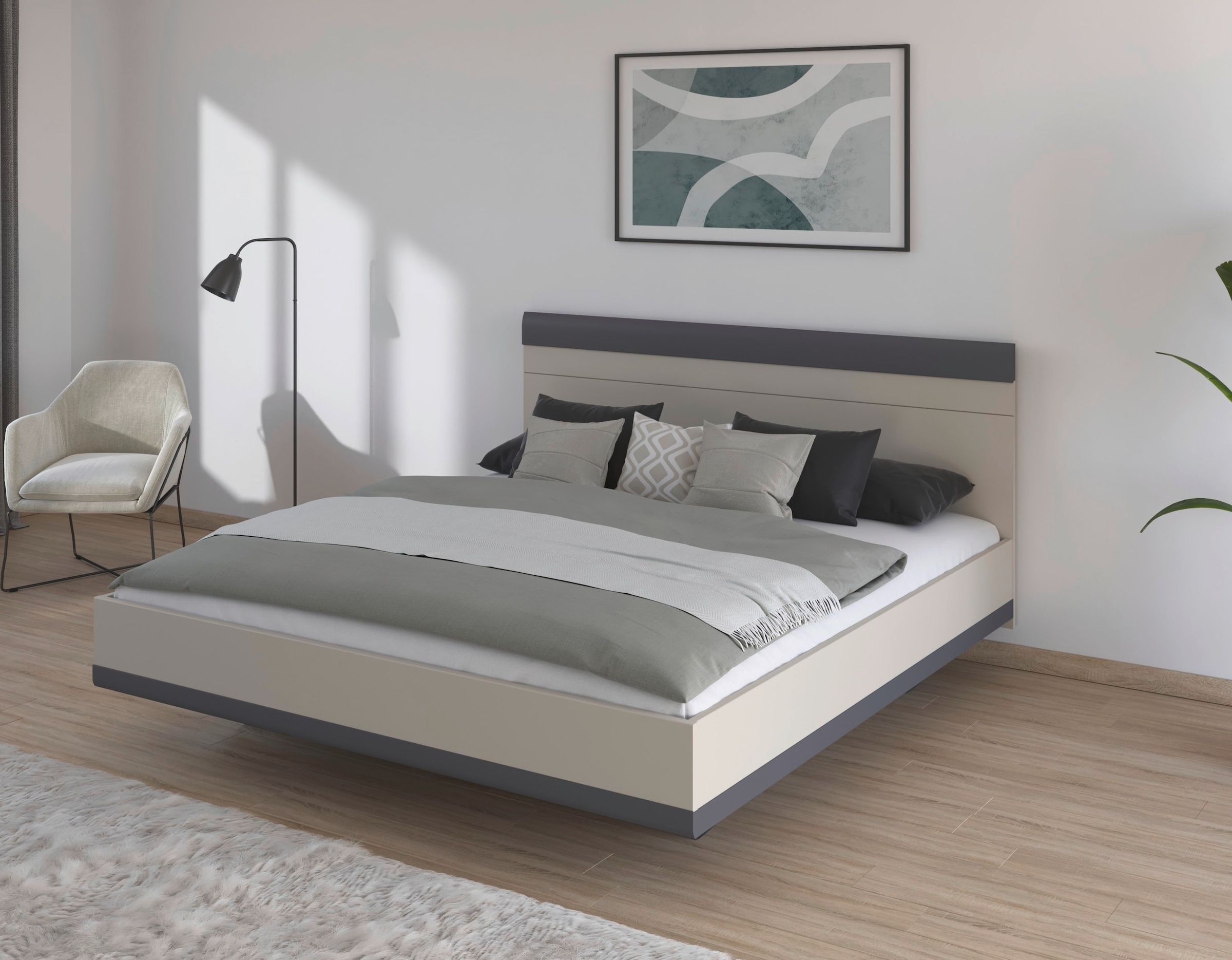 rauch »Bett Doppelbett Holzbett SAJO« mit Farb-Absetzungen in komfortabler Sitzhöhe MADE IN GERMANY