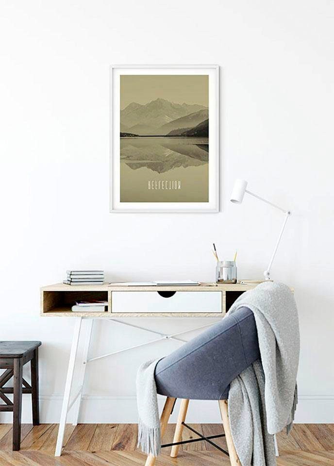 Komar Bild »Word Lake Reflection Sand«, Natur, (1 St.), Wandbild zur Dekoration - ohne Rahmen