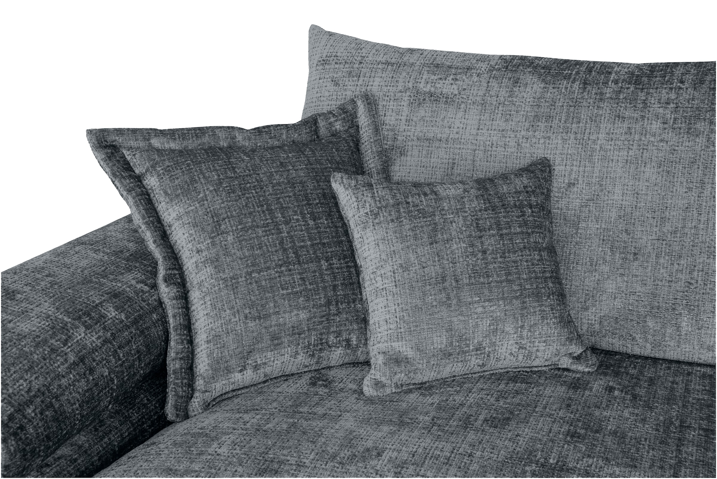 Home affaire Big-Sofa »Soft&Cosy XXL, B: 303 cm«, Mega-Sofa, Cord oder Chenille-Struktur, mit Federkern & 4 Zierkissen