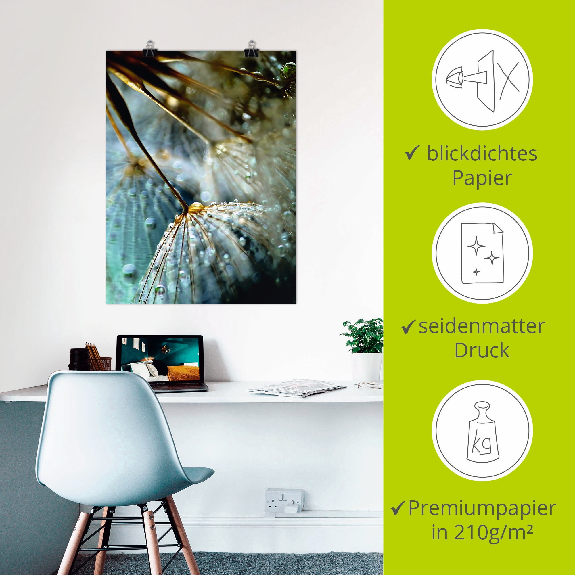 Artland Poster »Pusteblume Mystische Schönheit« Blumen 1 Stk. tlg. ohne Rahmen