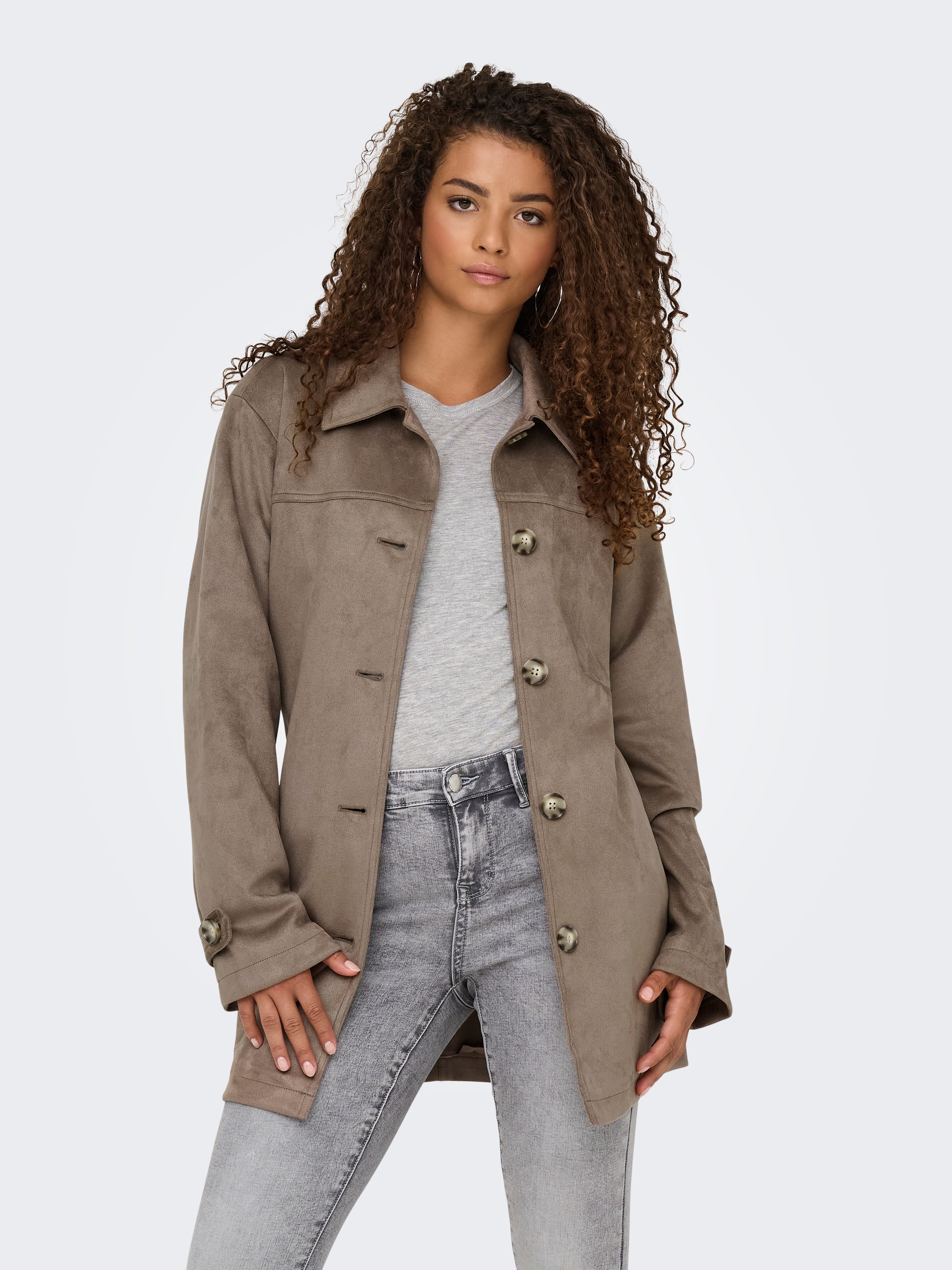 ONLY Trenchcoat »ONLDIANE LIFE FAUX SUEDE COAT CC OTW«