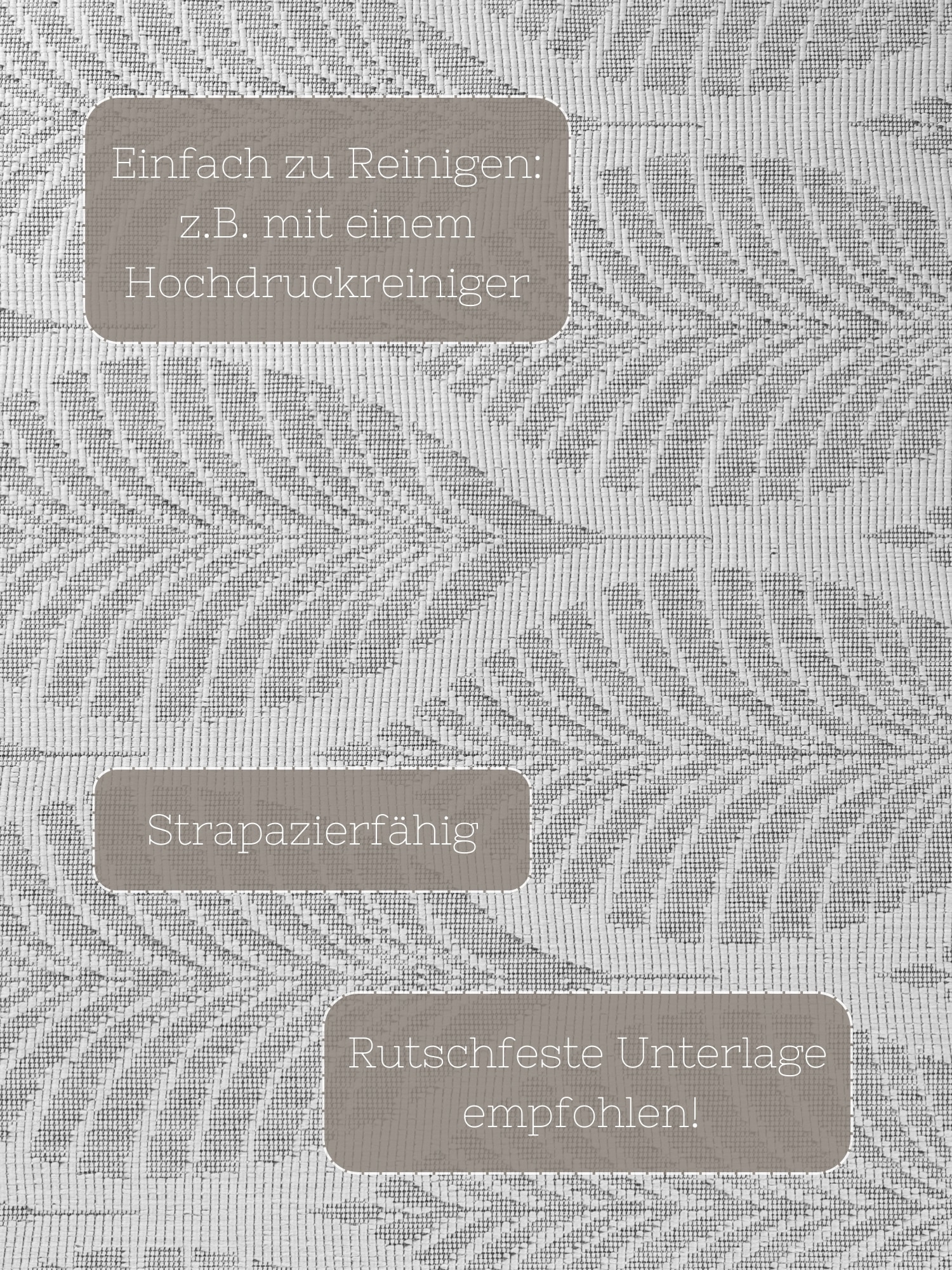 HANSE Home Outdoorteppich »Liora Wendeteppich«, rund, 5 mm Höhe, In und Outdoor, Flachgewebe, wetterfest, pflegeleicht, robust