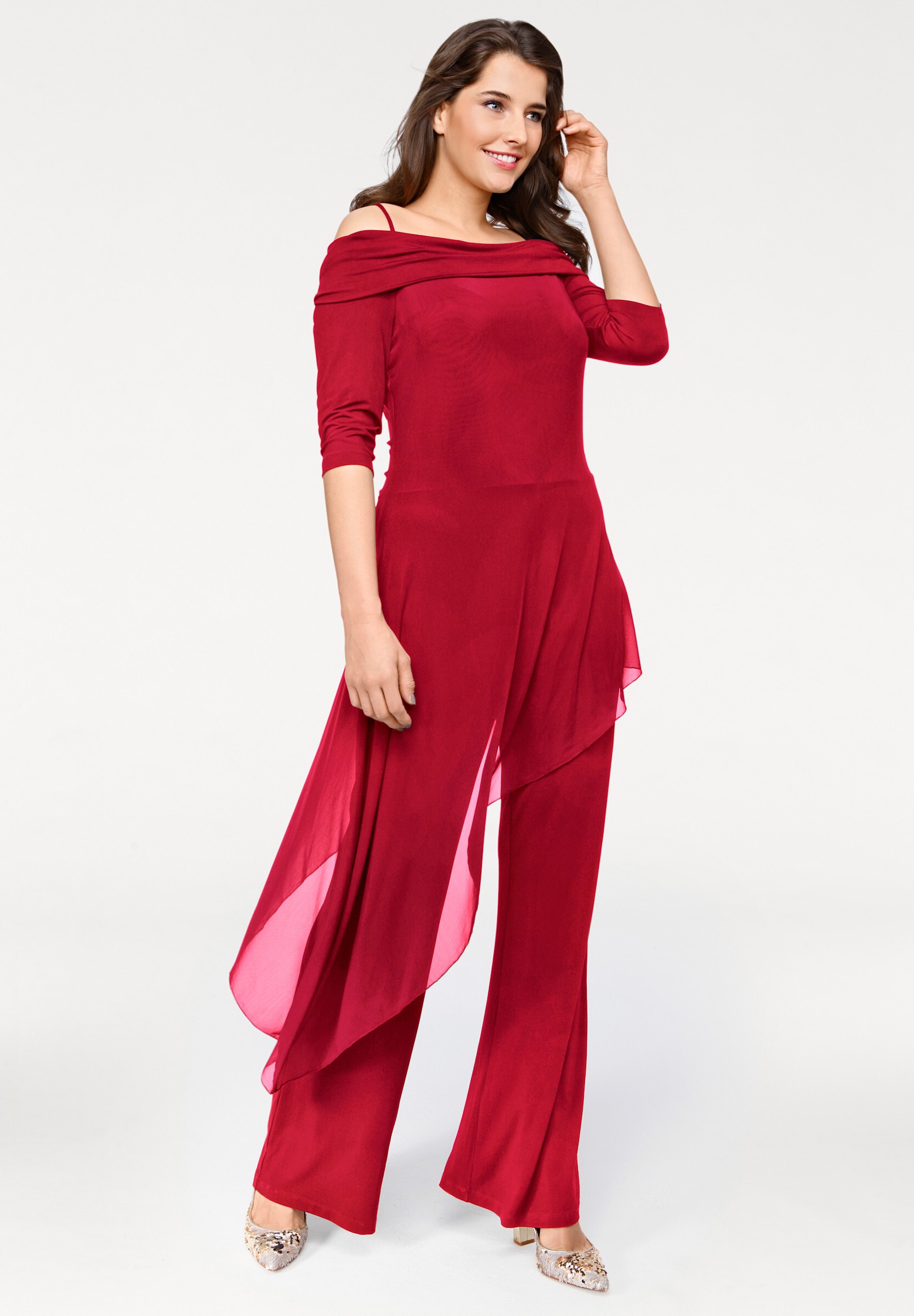 heine Jumpsuit »Overall Overall mit Carmen-Ausschnitt«