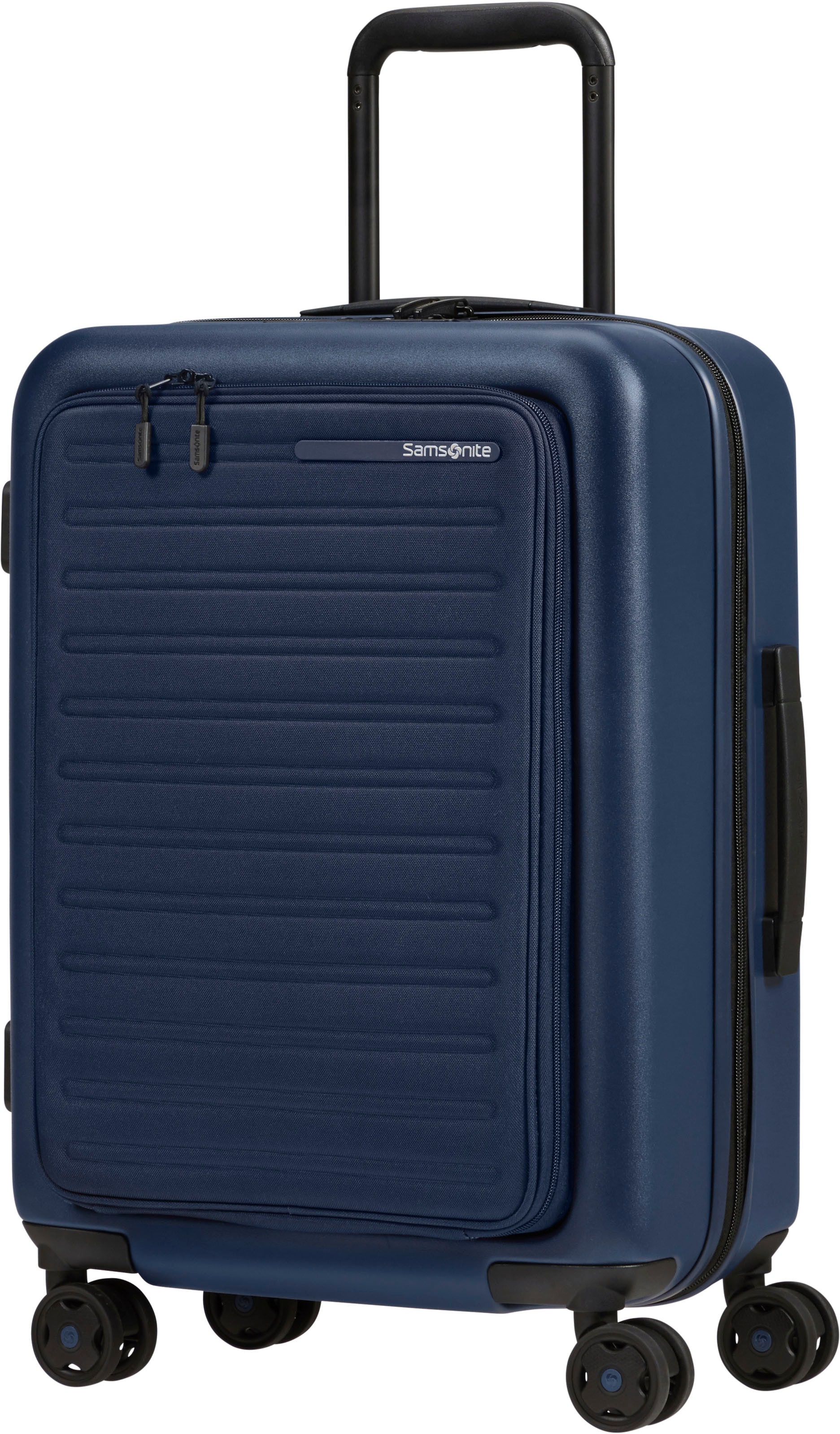 Samsonite Hartschalen-Trolley »STACKD 55«, 4 St. Rollen, Handgepäckkoffer Reisekoffer Reißverschluss-Laptopfach USB-Schleuse