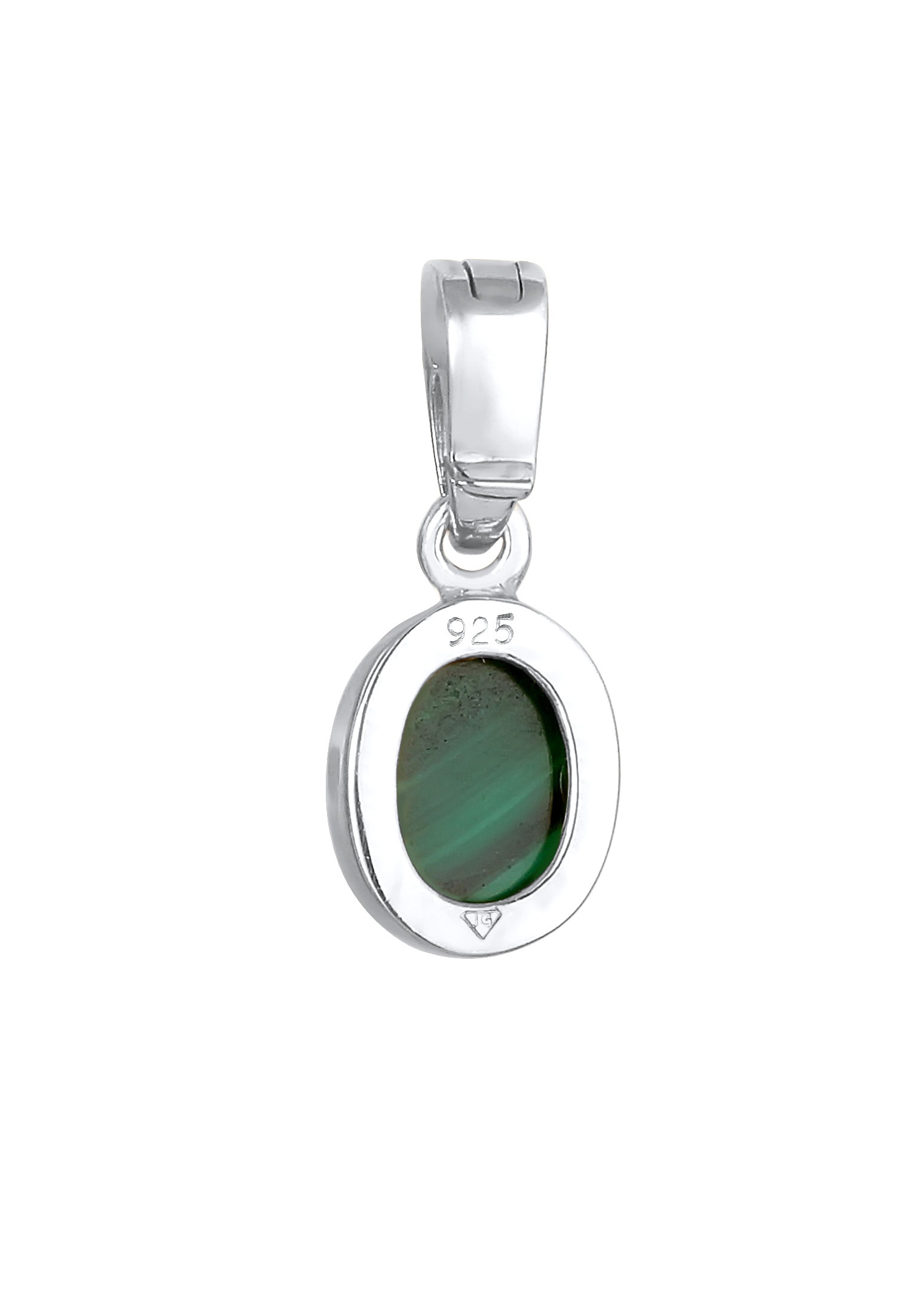 Nenalina Medallionanhänger »Anhänger Edelstein Malachit Cabochon Oval 925 Silber«