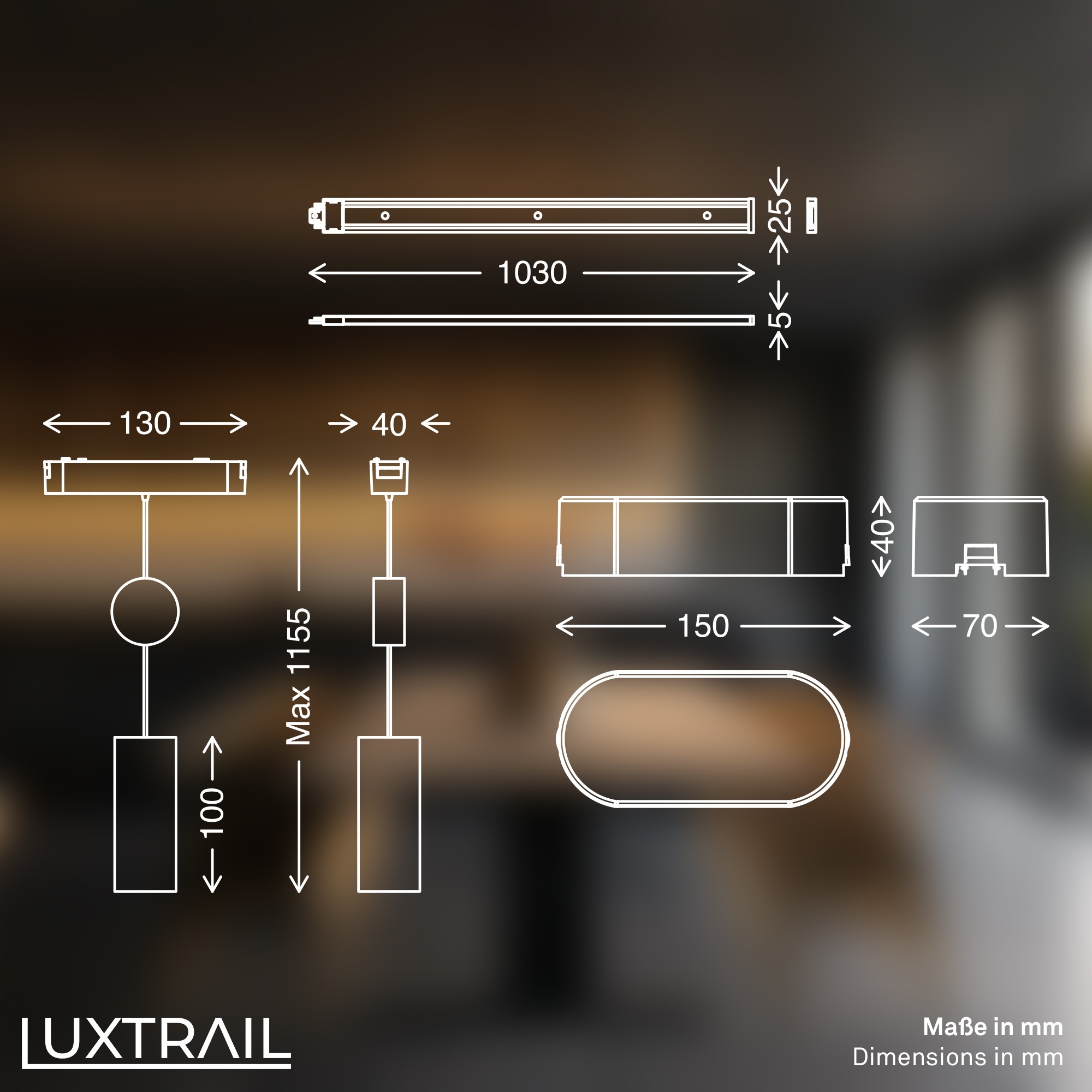 Briloner Leuchten LED Deckenleuchte »LUXTRAIL 8041046«