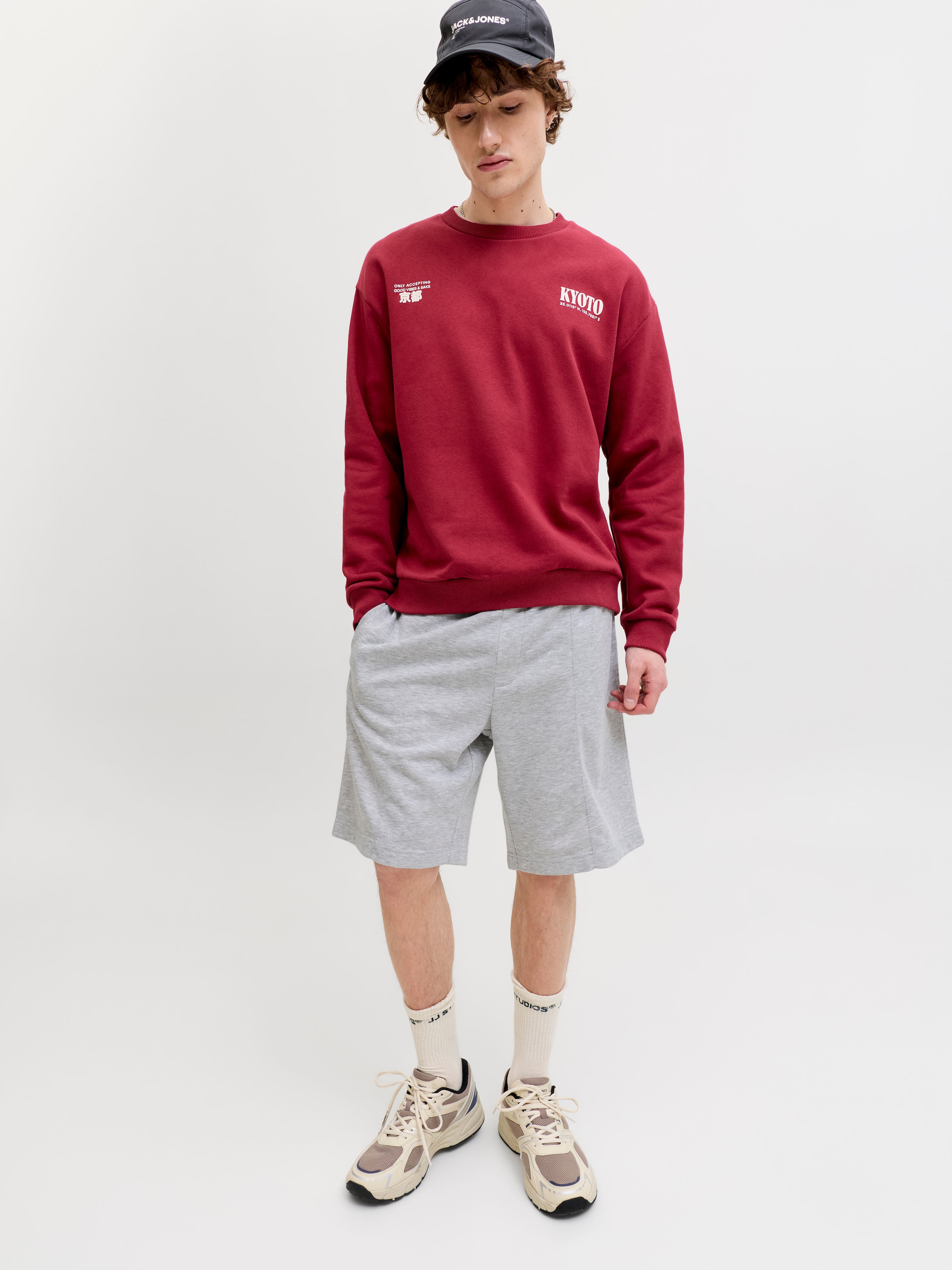 Jack & Jones Sweatshorts »JPSTKARL BRADLEY PINTUCK SHORT STYD SS26«  Materialmix, relexed fit