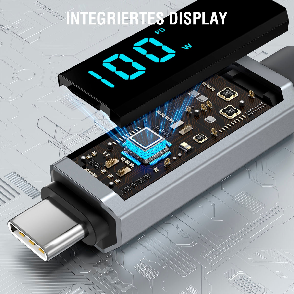 4smarts USB-Kabel »DigitCord USB-C 100W«, USB Typ C-USB Typ C, 150,00 cm