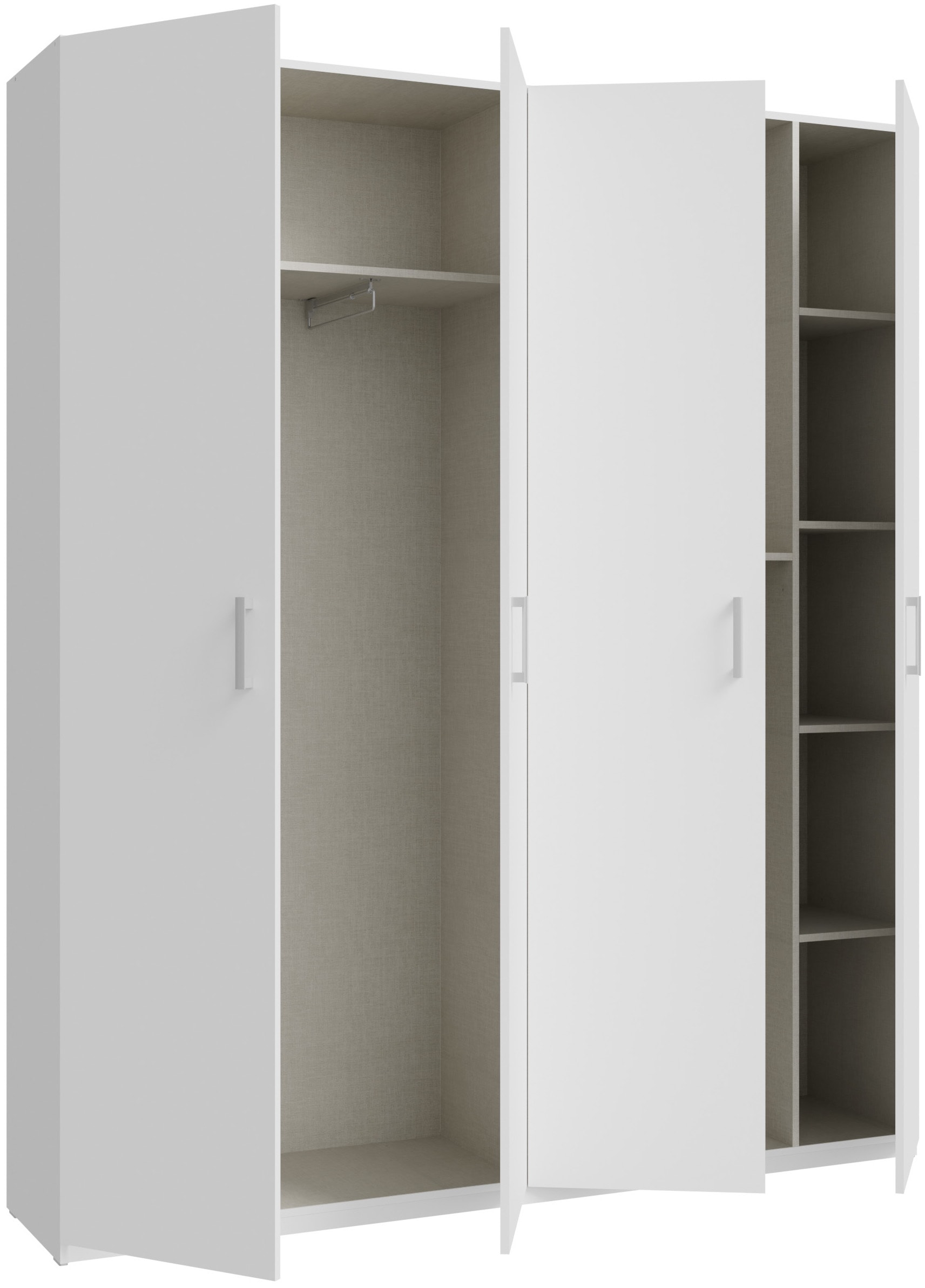 FORTE Kleiderschrank B/H/T 177,5/210,5/42 cm, stehende Montage