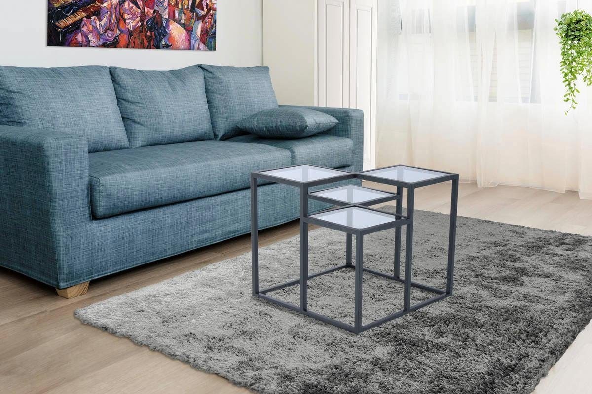 Kayoom Beistelltisch »Steps 625, Beistelltisch in elegantem Design, würfelförmig« 1 Stk. tlg. stufenförmiges Gestell aus Metall, quadratische Platten, modern