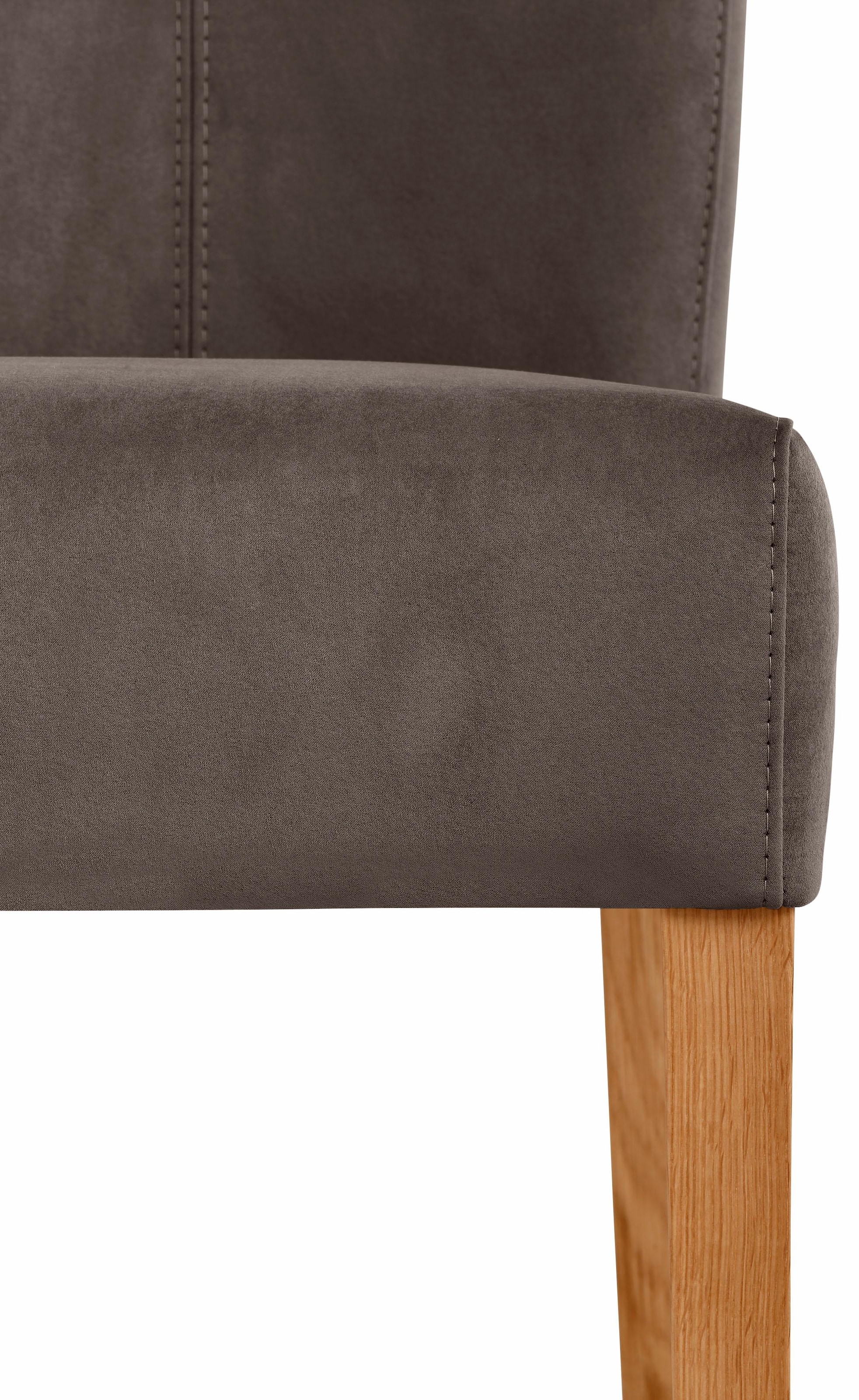 Home affaire Esszimmerstuhl »Queen Polsterstuhl BESTSELLER«, (Set), 2 St., Luxus-Microfaser, verschiedene Bezüge, Gestell Massivholz