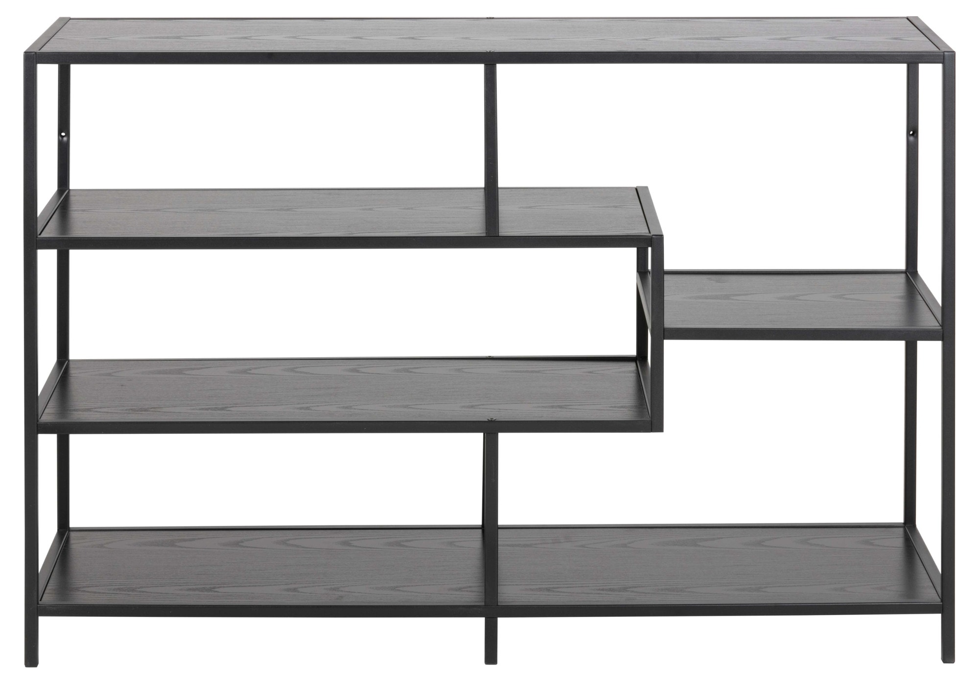 ACTONA GROUP Bücherregal »Seaford - Mehrzweckregal & Raumteiler, modern, Metall« 114x35x78 cm,  Asymmetrisch, stabil & viel Stauraum, zeitloses Design, 6 Regalböden