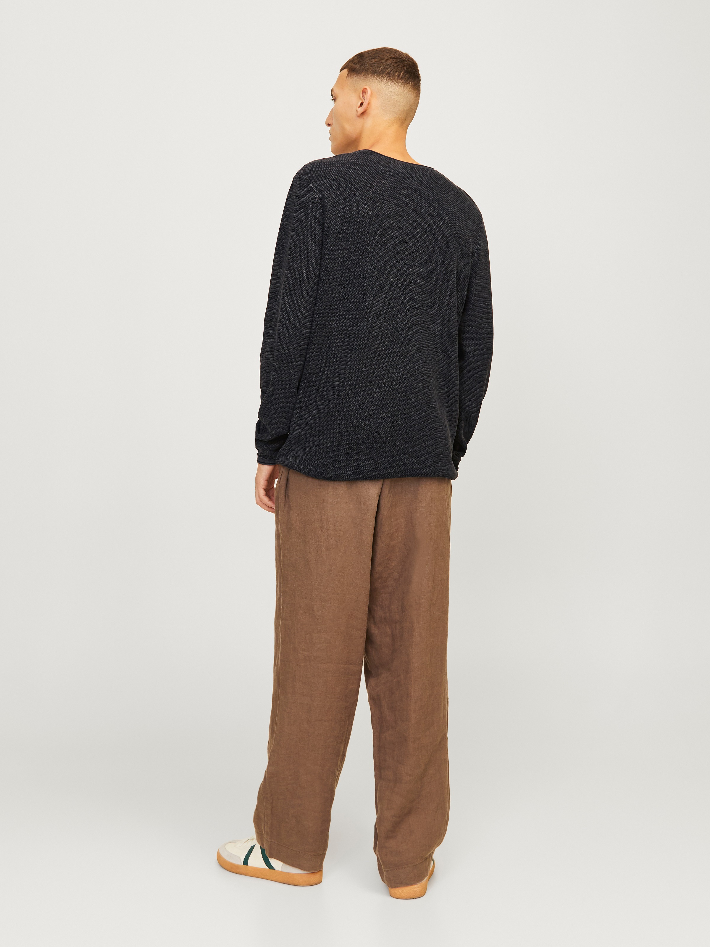 Jack & Jones Rundhalspullover »JJDEAN KNIT CREW NECK AW24«, in gewaschener Optik
