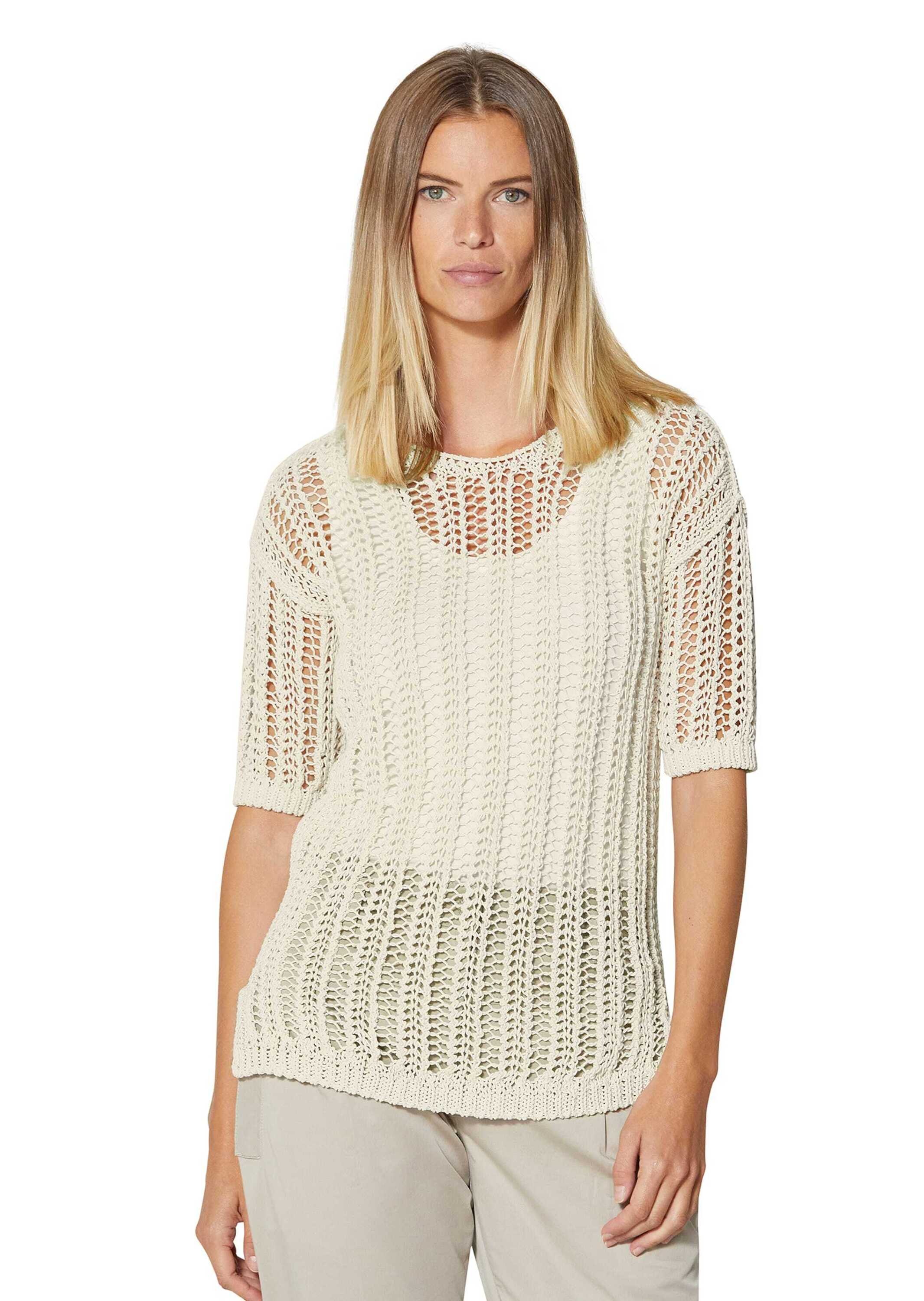 MADELEINE Longpullover »Pullover Ajourpullover aus edlem italienischem Bändchengarn«