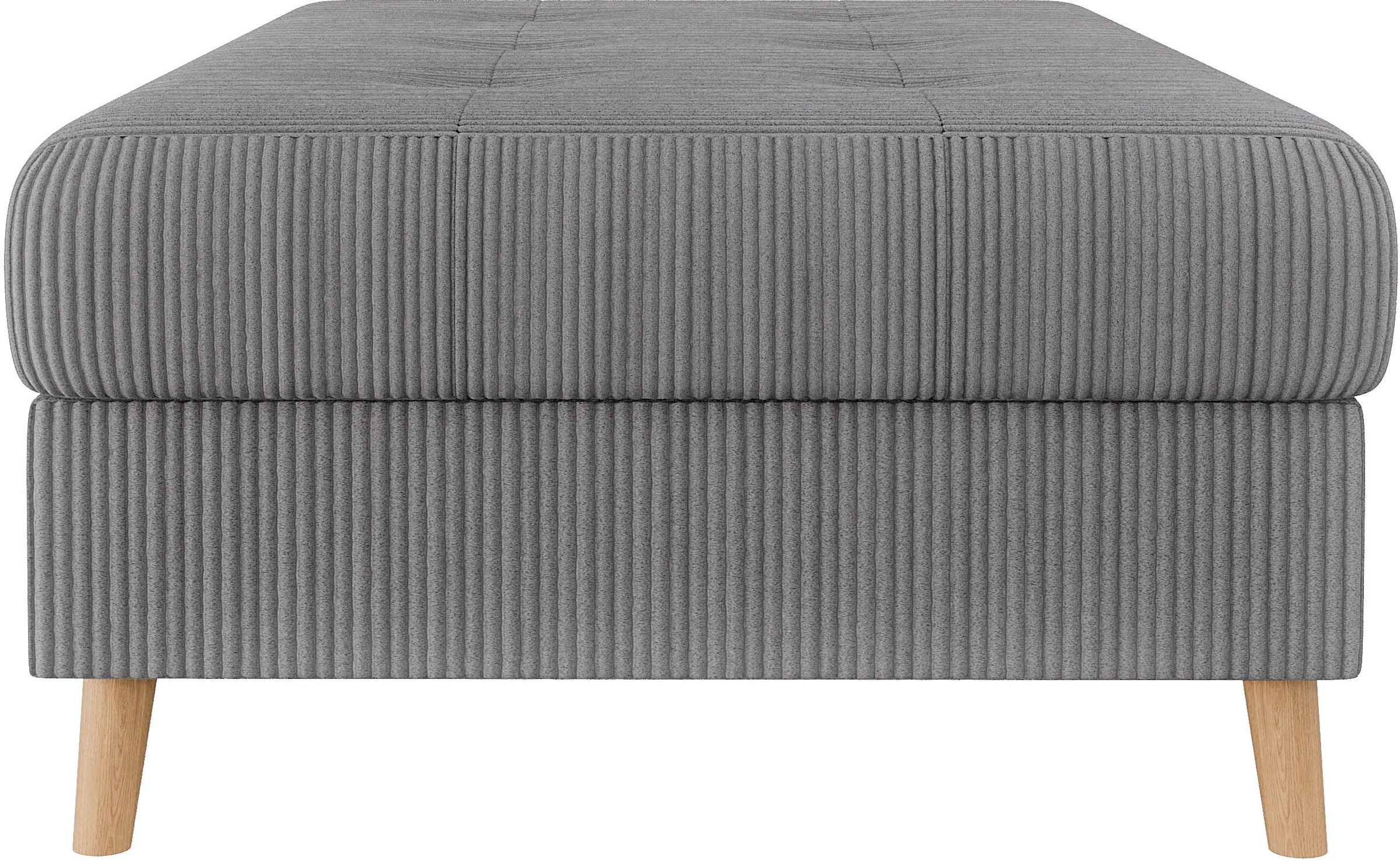 Home affaire Polsterhocker »CHARRE XXL, Steppung im Sitzbereich, Maße: B/T/H: 118/73/40 cm«, passend zur Serie CHARRE, auch in Cord und Bouclé