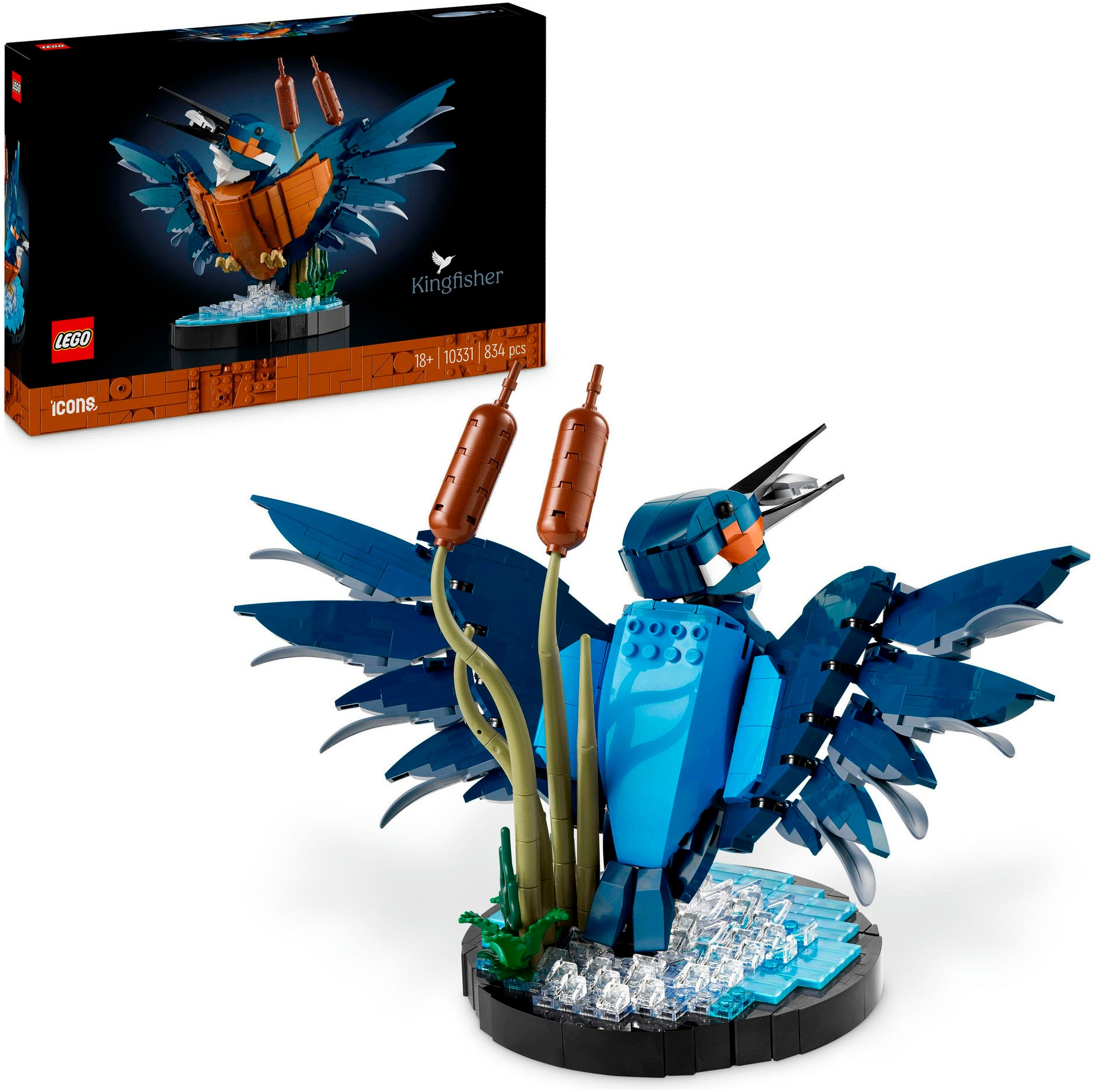 Konstruktionsspielsteine »Eisvogel (10331), LEGO Icons«, (834 St.), Made in Europe