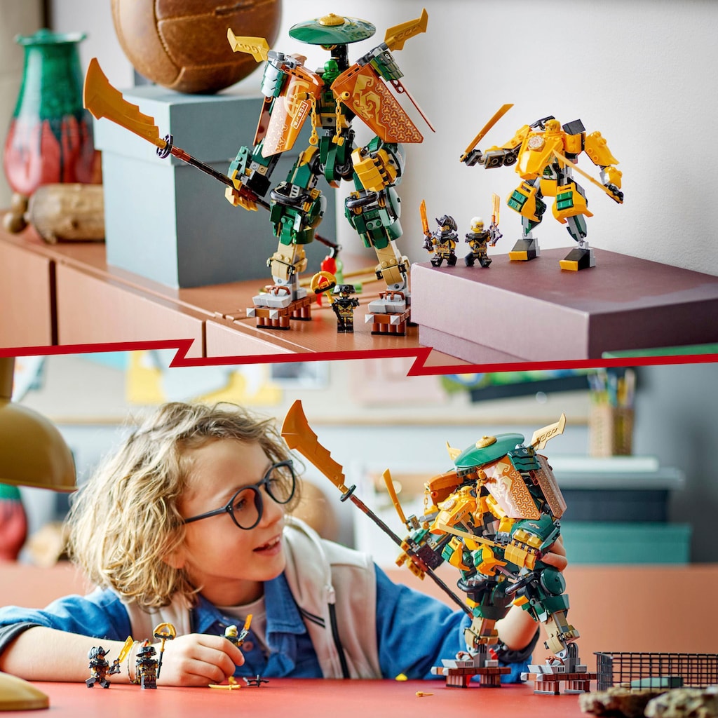 LEGO® Konstruktionsspielsteine »Lloyds und Arins Training-Mechs (71794), LEGO® NINJAGO«, (764 St.)