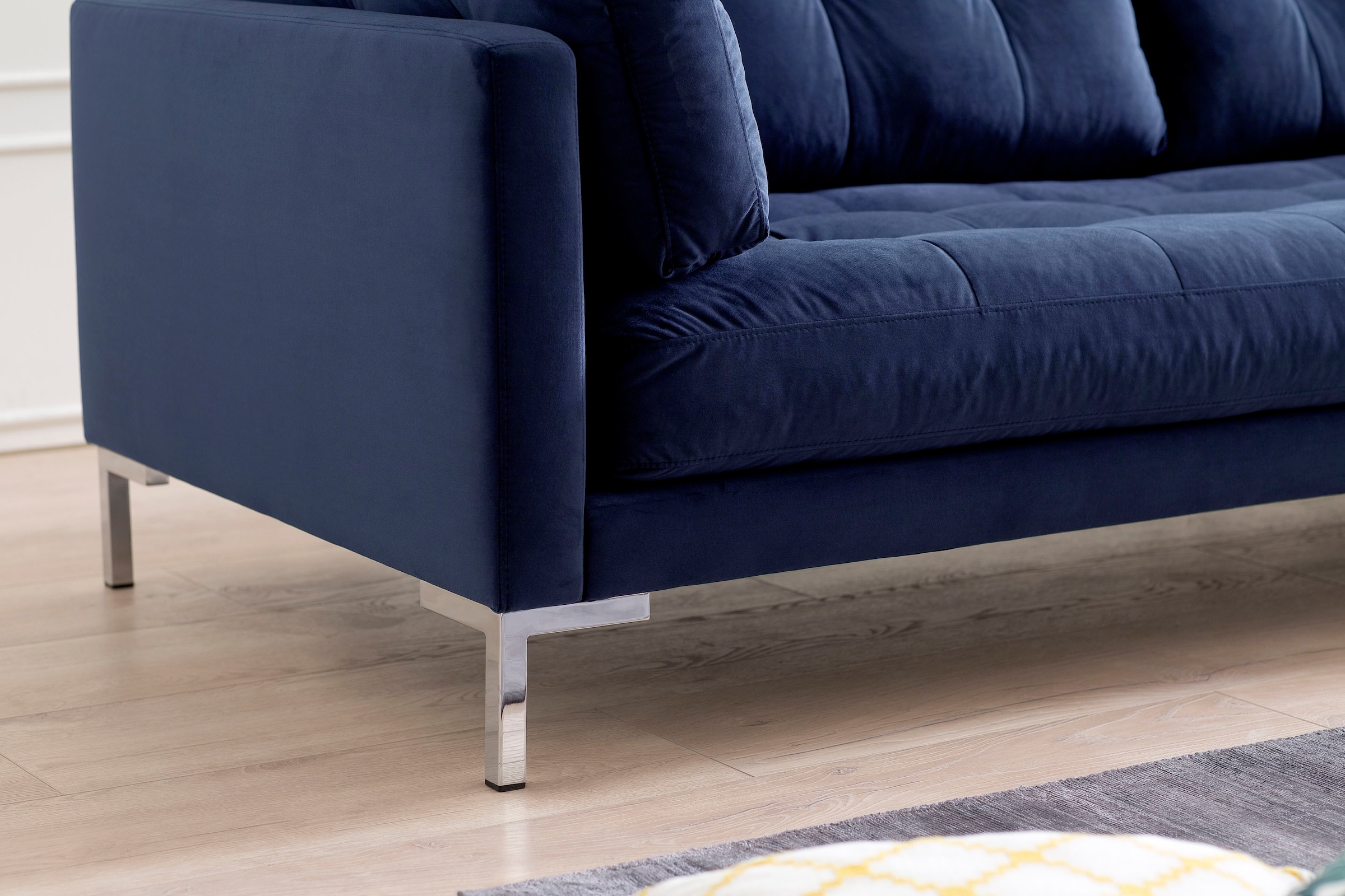 Trends by HG 3-Sitzer »Landau«, in Cord-Stoff mit Metallfuß