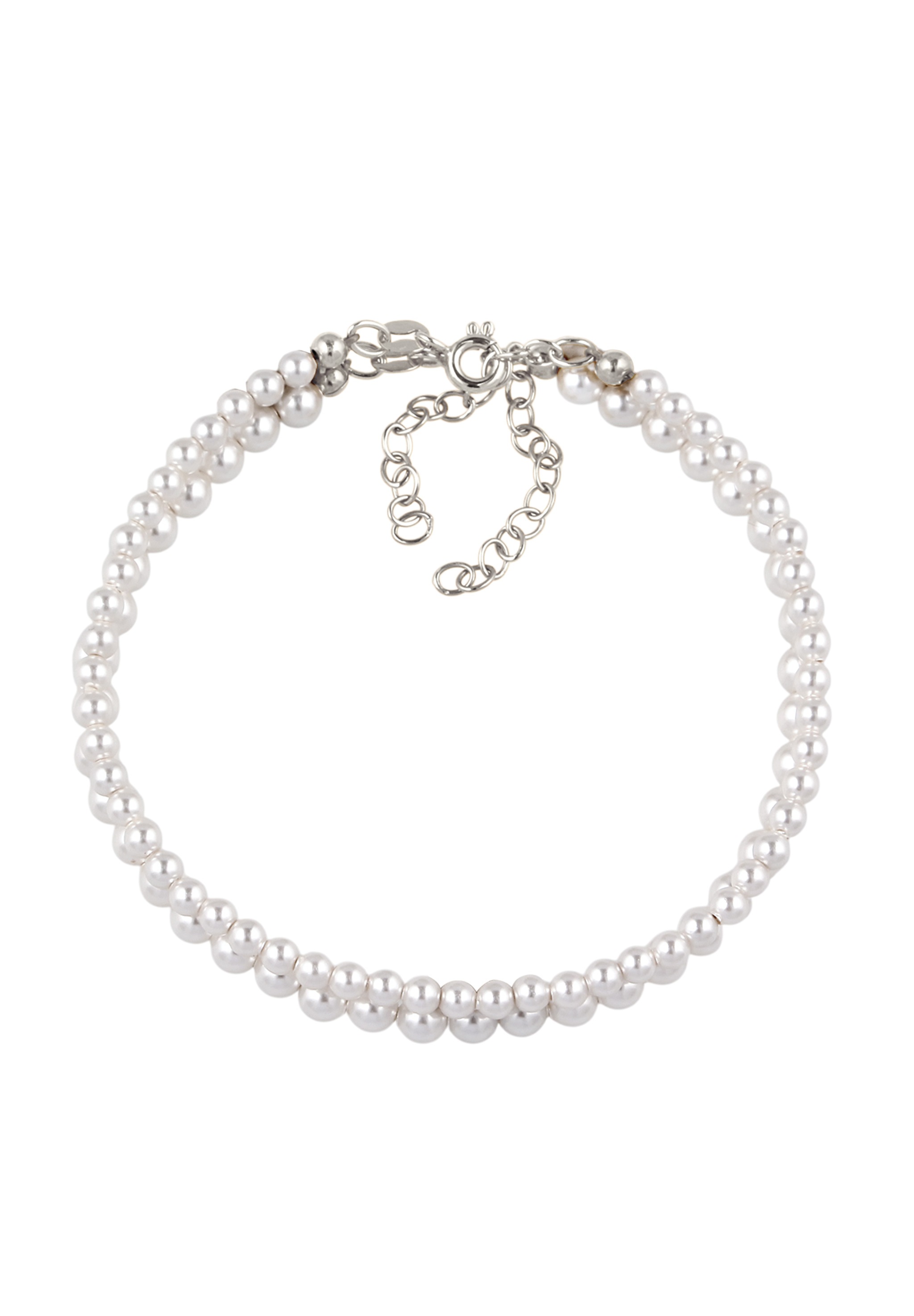 Elli Lederarmband »Armband Armbandset mit Perlen von Swarovski(R) 925 Sterling Silber«