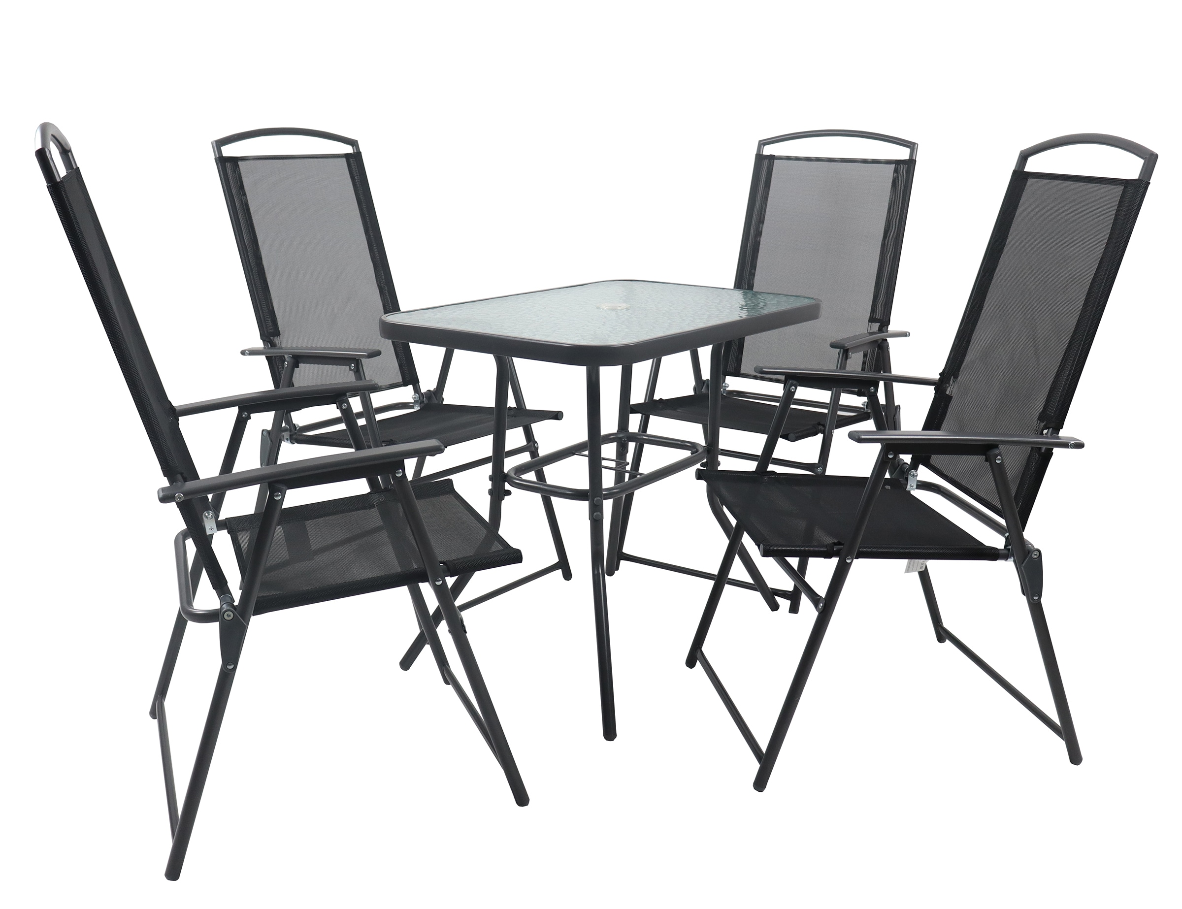 VCM Garten-Essgruppe »VCM 5-tlg Gartenmöbel Set | Sitzgruppe Essgruppe | 1xTisch, 4x Stühle | Tisch Maße ca. H. 70 x B. 80 x T. 55 cm | Hochlehner Set 80«, (5 tlg., 80)