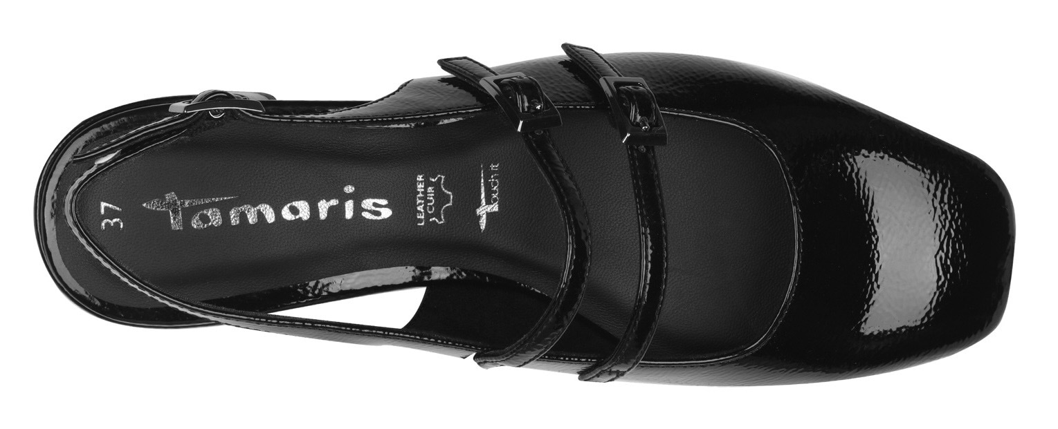 Tamaris Slingpumps  , Blockabsatz, Abendschuh in modischer Karreeform