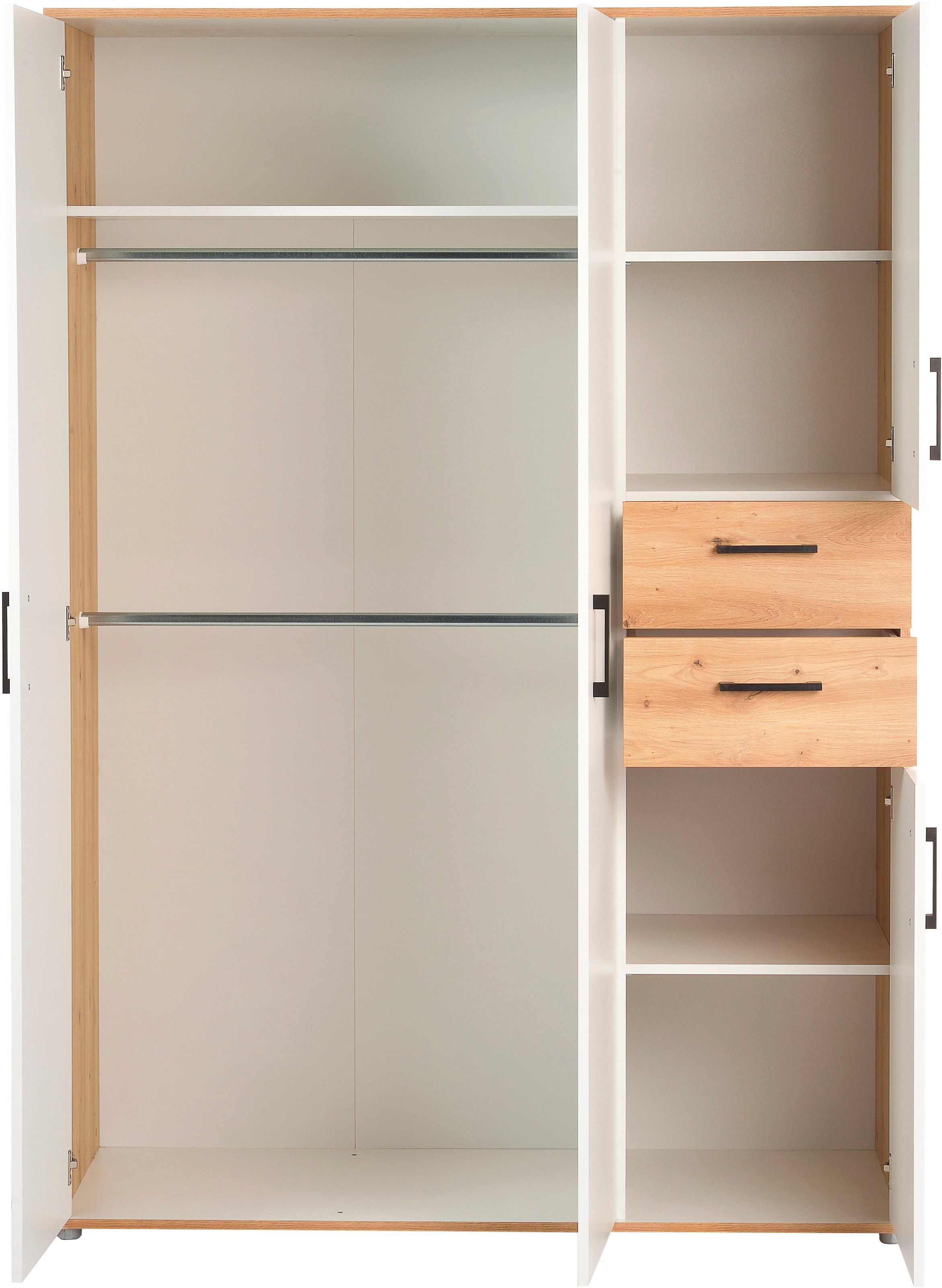 arthur berndt Jugendzimmer-Set »Jugendzimmer-Set »Bente« 5-teilig« 2tlg, 3tlg, 5tlg -Schrank, Bett, Schreibtisch, Sideboard, Standregal, 3 tlg. Artisan Oak Nb/Weiß
