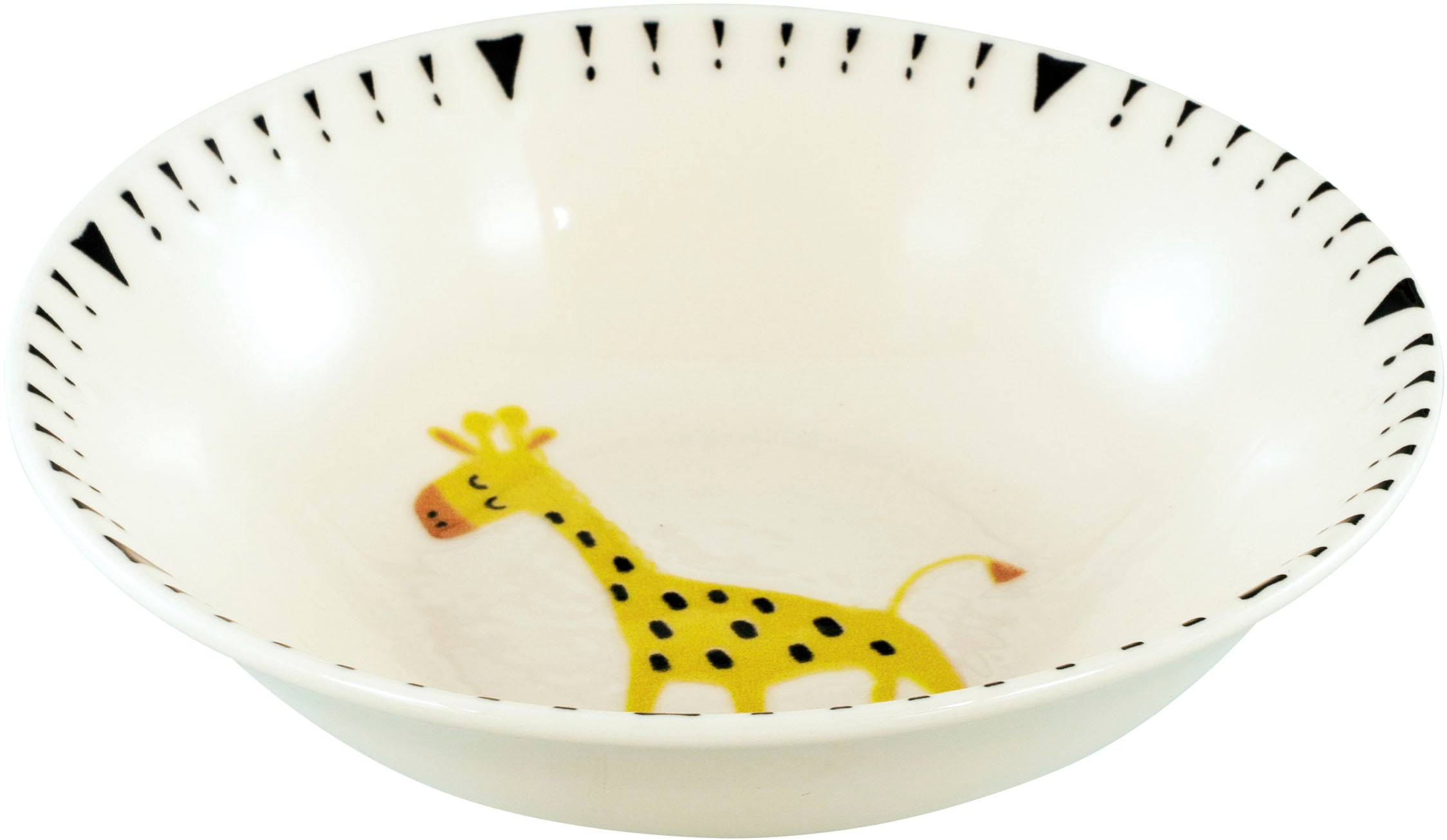 CreaTable Müslischale »Safari, Schale 18,5 cm, 4-tlg.« 4 aus Steinzeug Unregelmäßig gefärbter Rand, Unikat