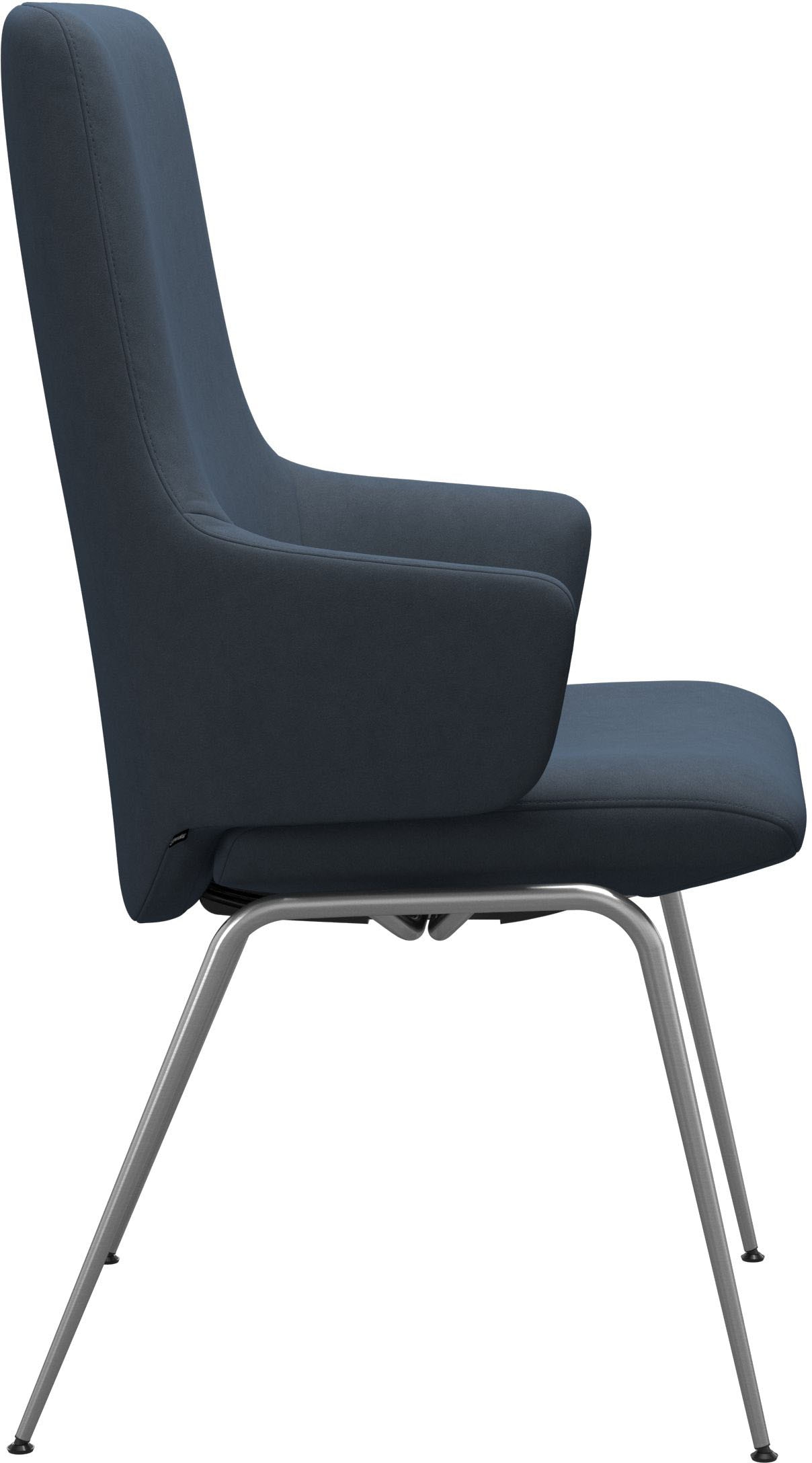 Stressless® Polsterstuhl »Laurel«, Microfaser DINAMICA, High Back mit Armlehne, Größe L, mit Beinen aus Stahl in Chrom