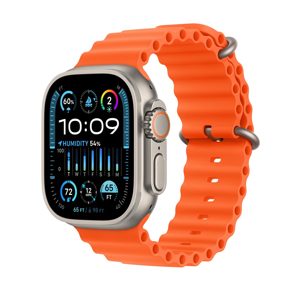 Apple Smartwatch »Ultra 2 GPS + Cellular, Titan, 49mm Ocean Armband«