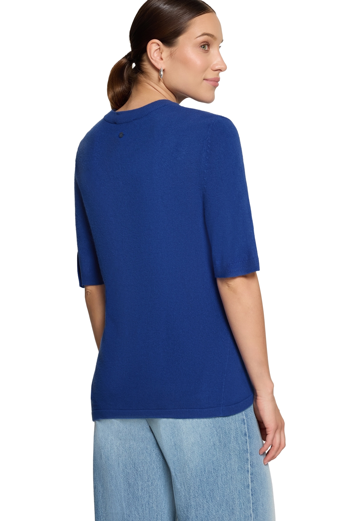 Zero Rundhalspullover »Basic-Strickpullover«