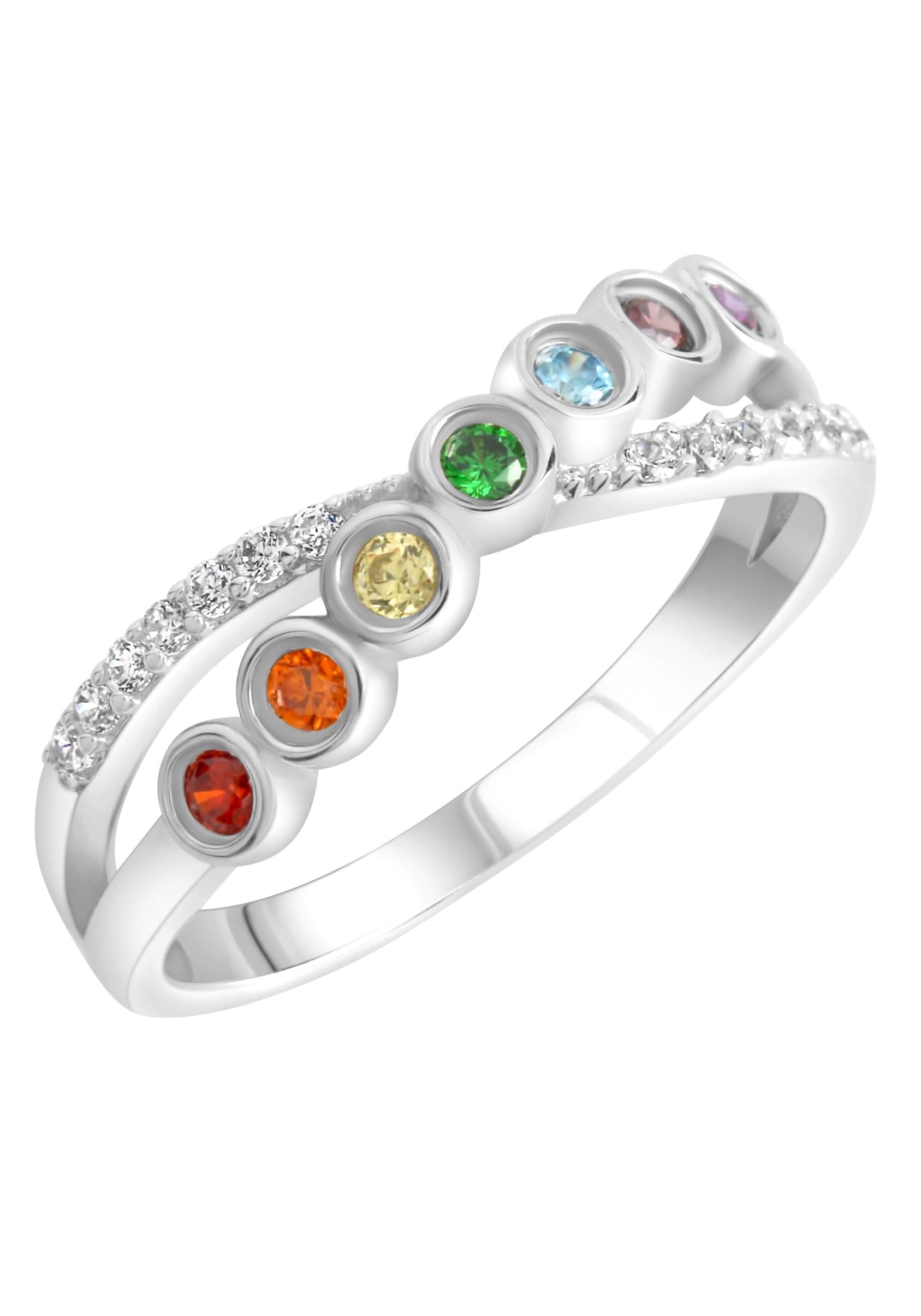 Firetti Silberring »Croise«, mit Zirkonia (synth.) kaufen