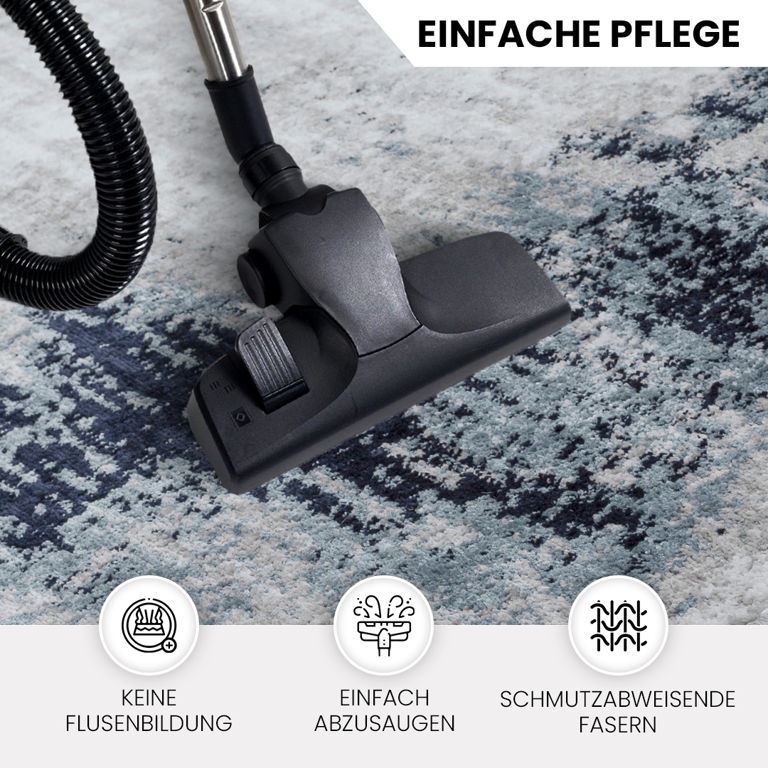 Livabliss Teppich »HELSINKI«, rechteckig, 11 mm Höhe, Designerteppich in Marmor Optik, Kurzflor Wohnzimmerteppich/Läufer