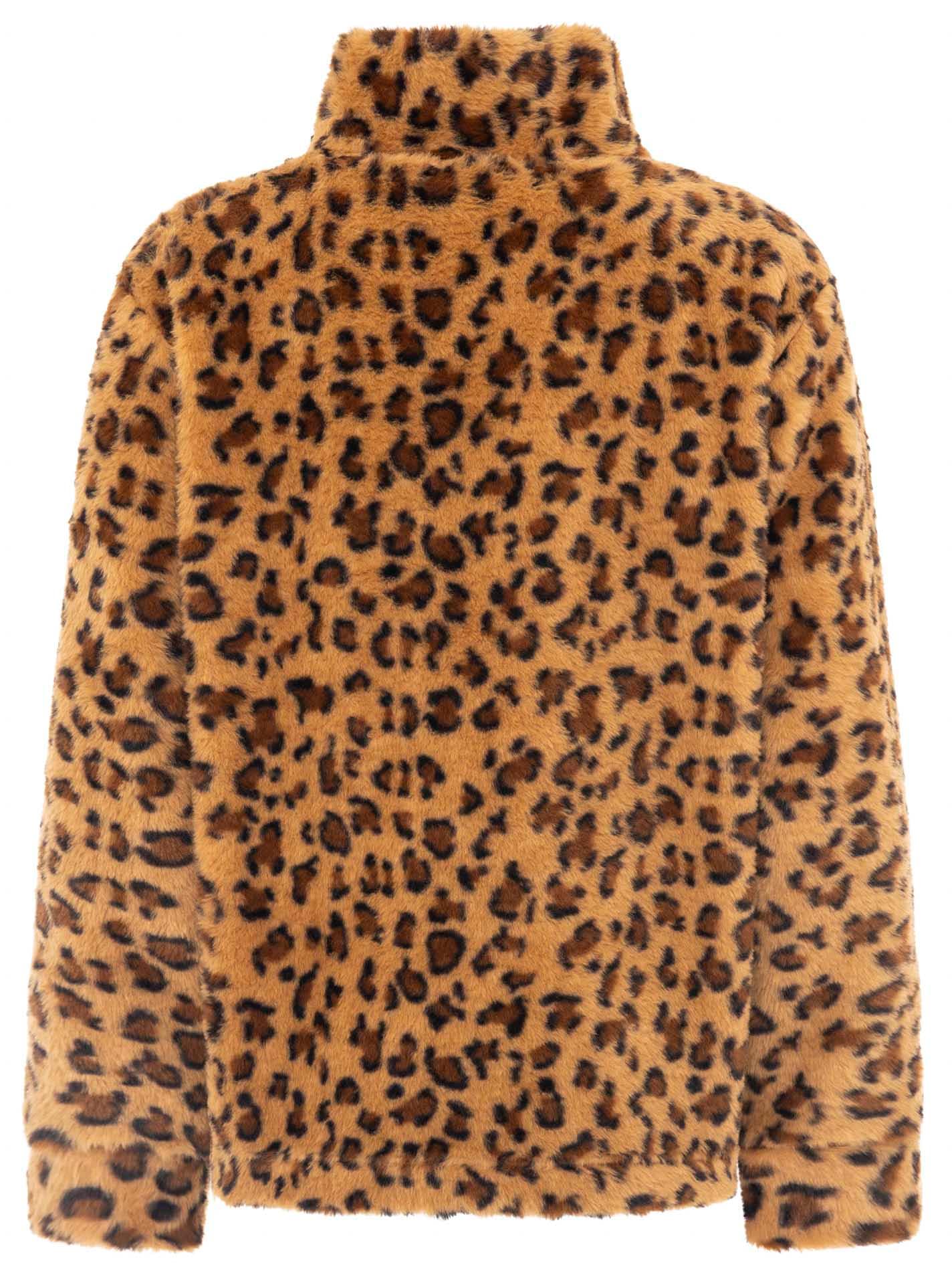 Zwillingsherz Troyer »Fake Fur Troyer Cozy Leo« mit Stehkragen, Reißverschluß, flauschiges Material, Leo-Allover