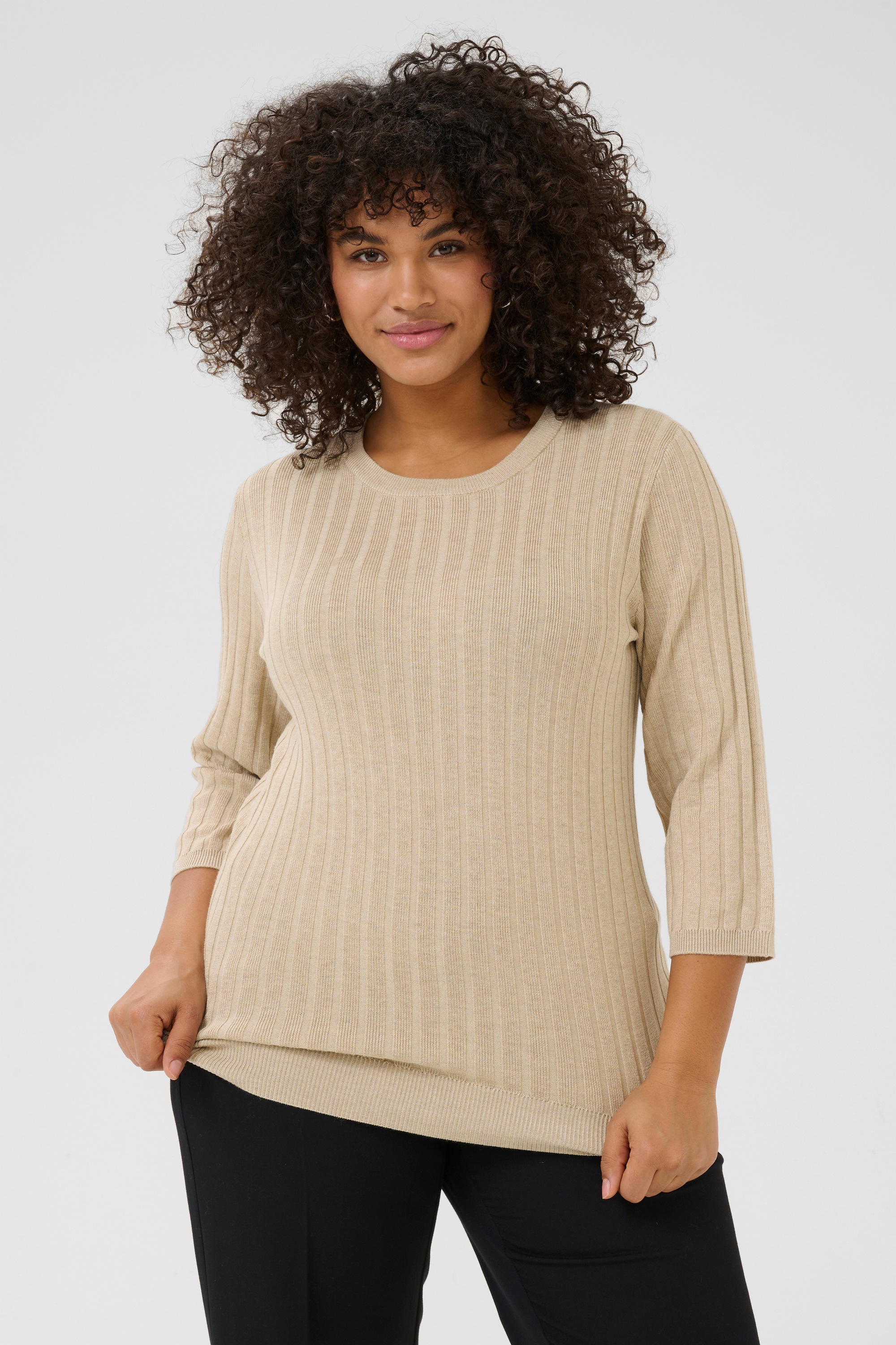 KAFFE Curve Strickpullover »Strickpullover KClizzy«