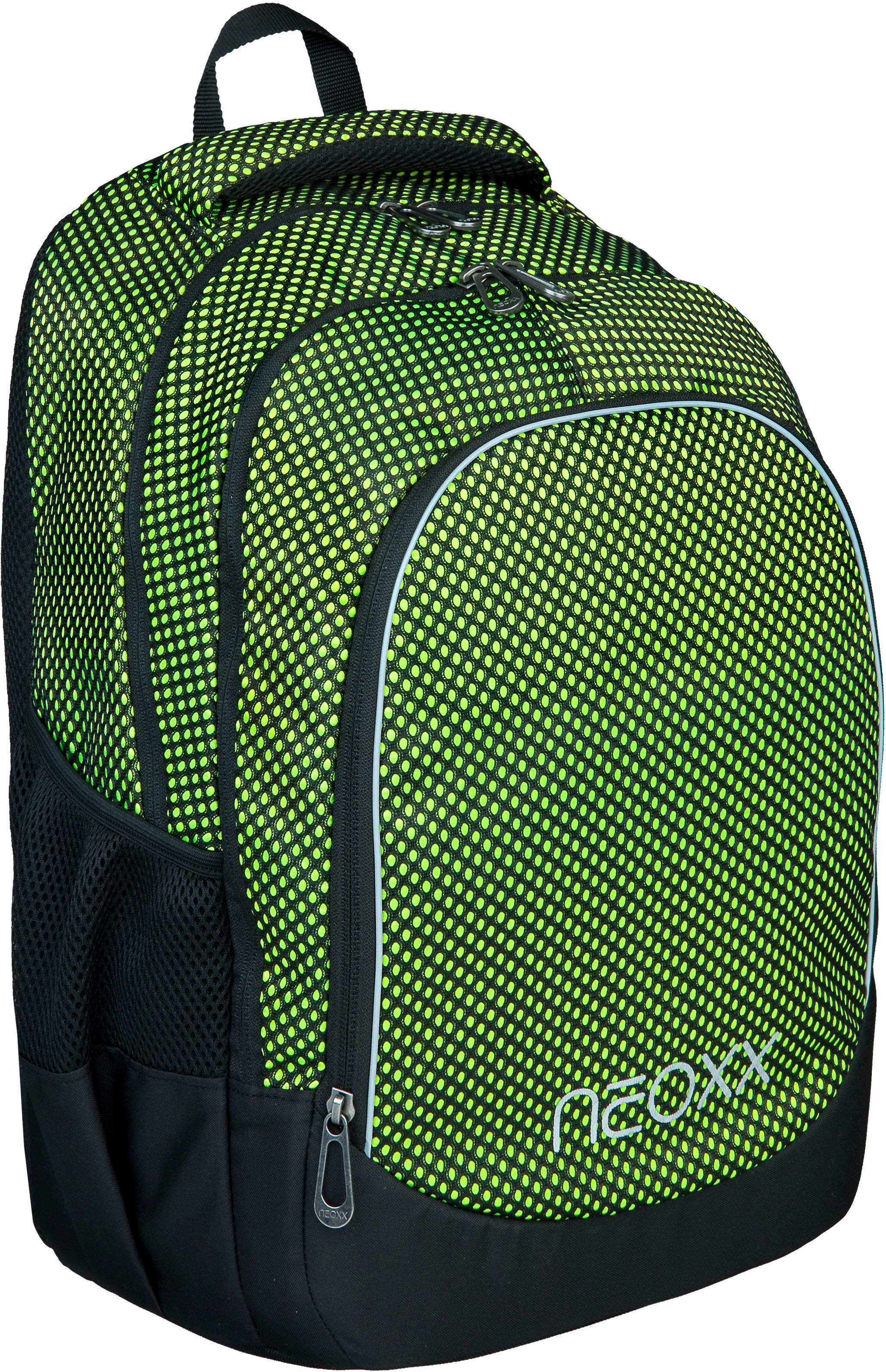 neoxx Schulrucksack »Fly, All about Neon«, aus recycelten PET-Flaschen