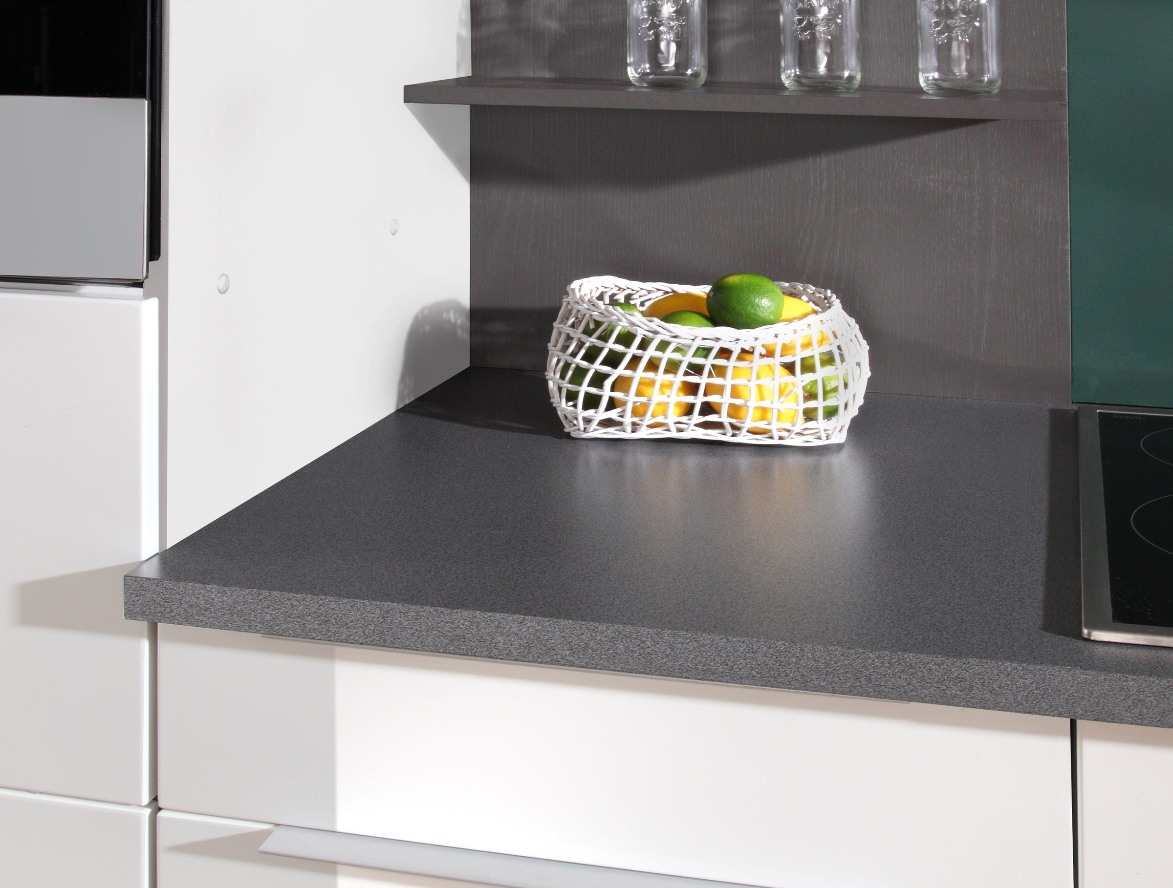 KOCHSTATION Küchenzeile »KS-Brindisi Breite 270 cm«, wahlweise mit E-Geräten und Induktion, mit MDF-Fronten und Regal